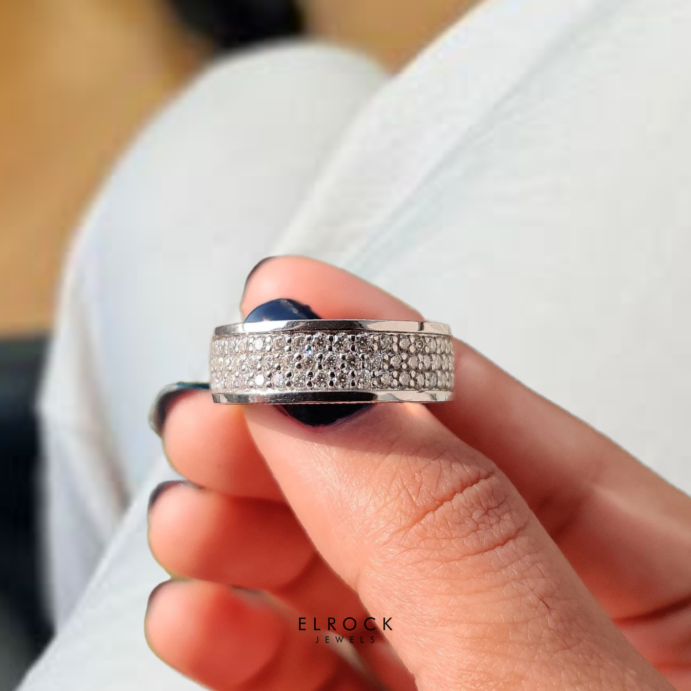 Lab Grown Diamond Full Eternity Engagement Diamond Band For Men's