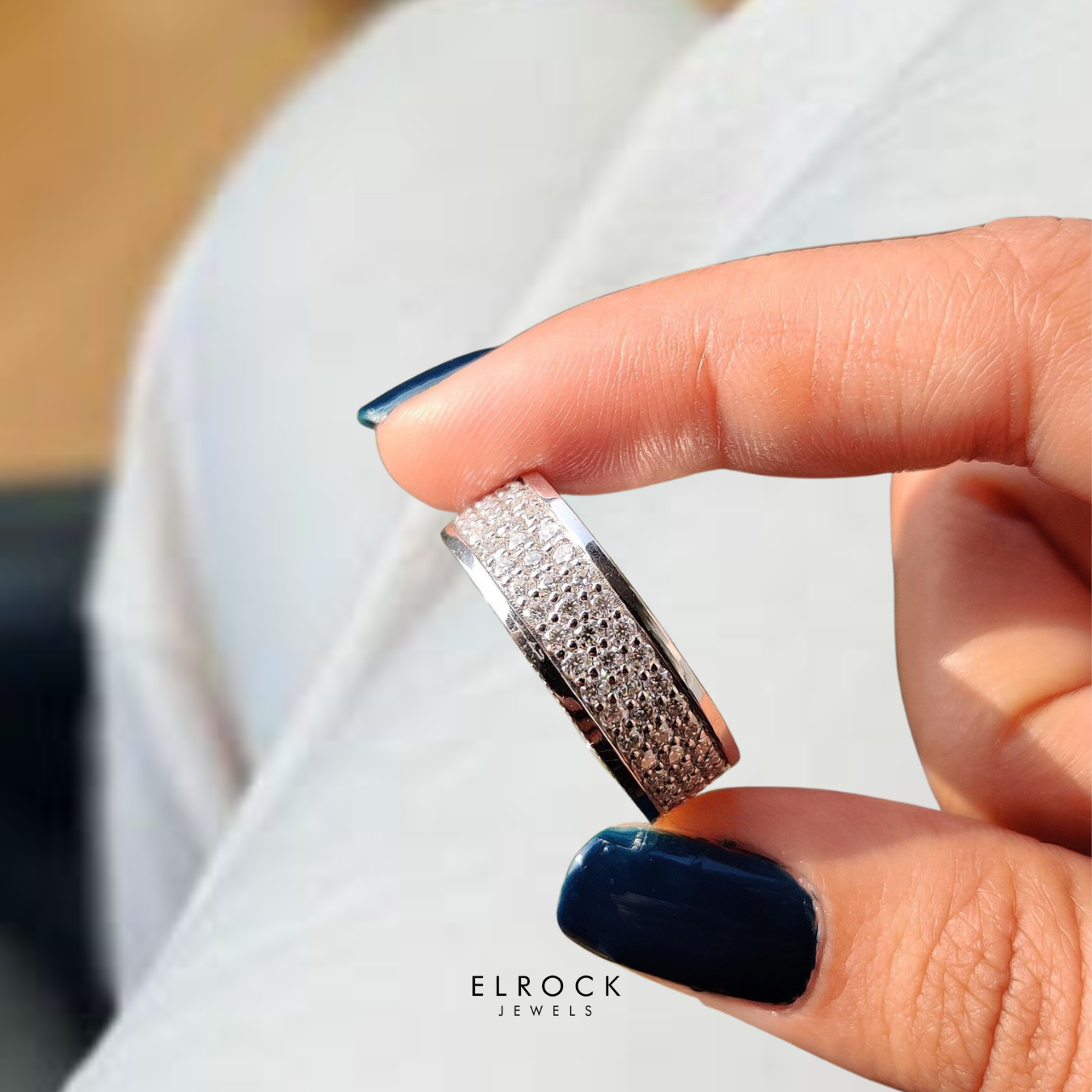 Lab Grown Diamond Full Eternity Engagement Diamond Band For Men's