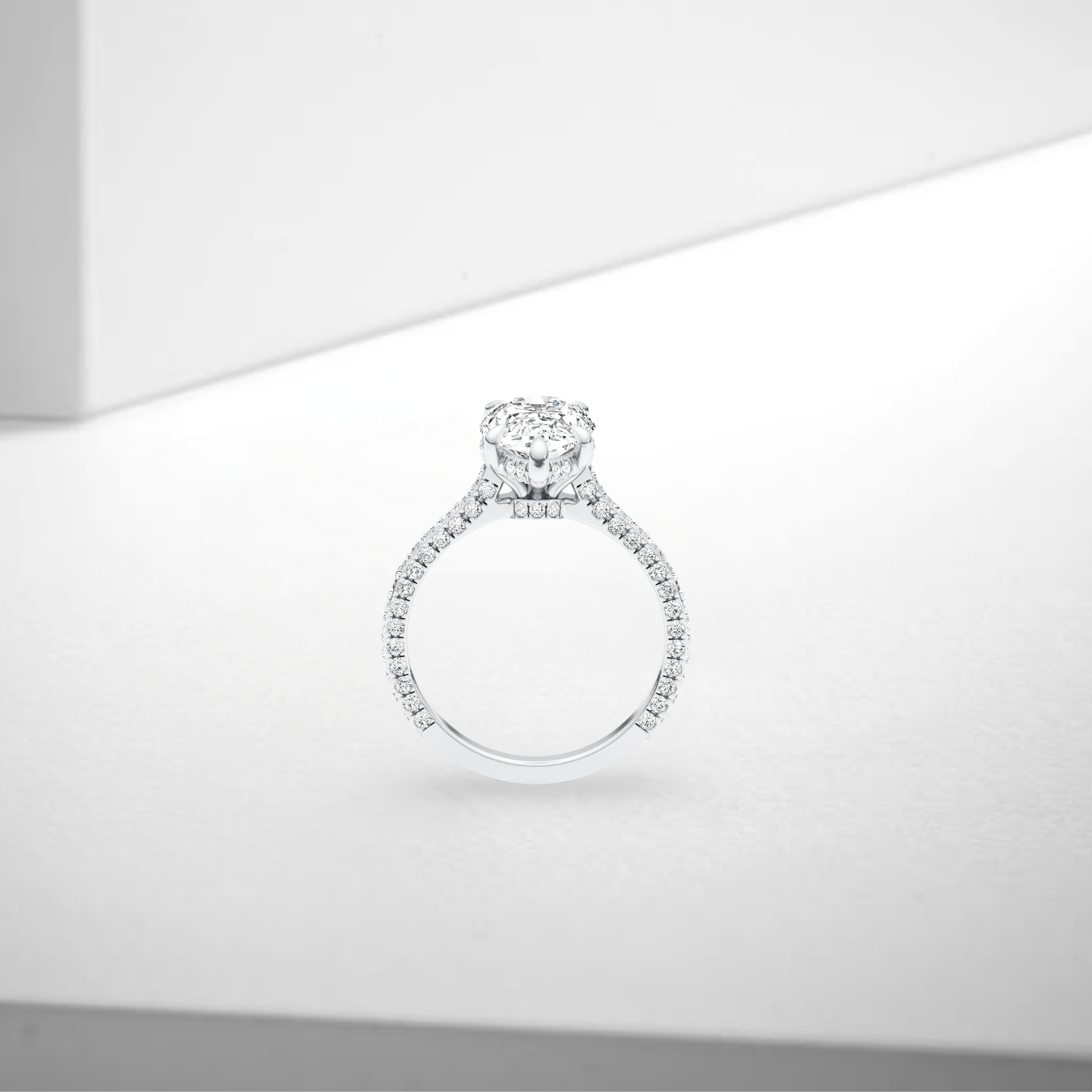 14K Gold 2.51ct Pear Cut Lab Grown Diamond Engagement Ring