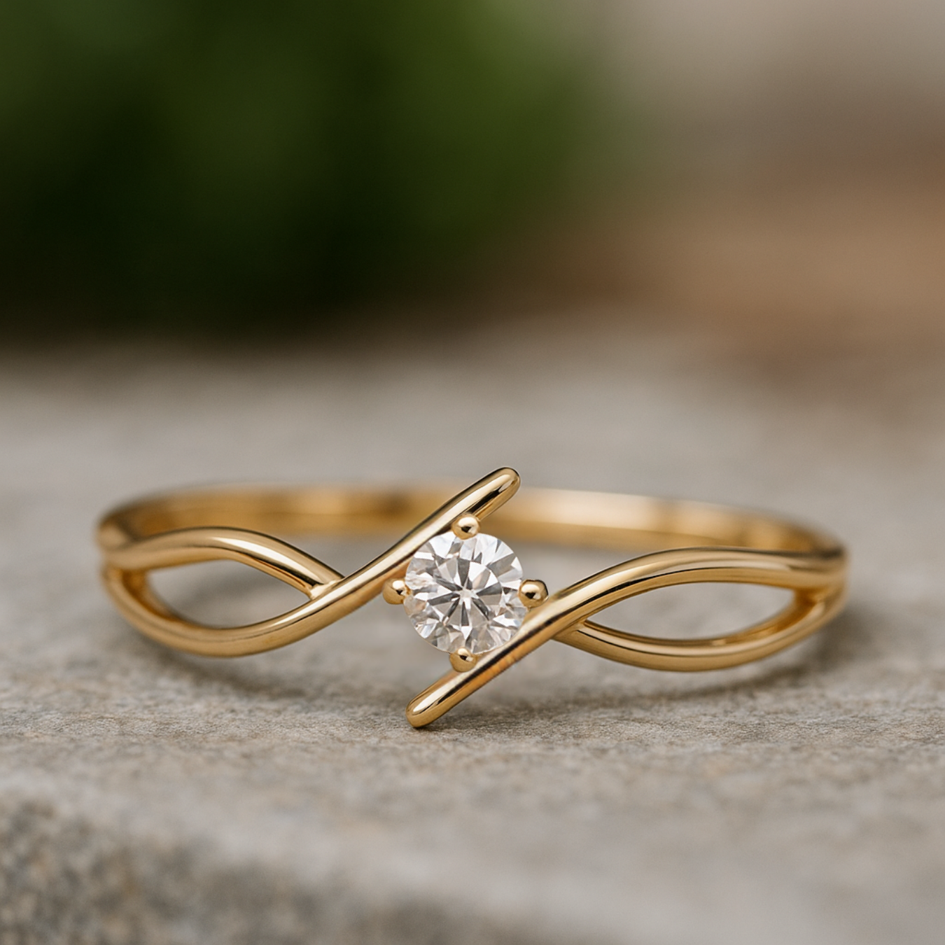 14K Yellow Gold 0.50 CTW Celtic Style Solitaire Lab Diamond Engagement Ring