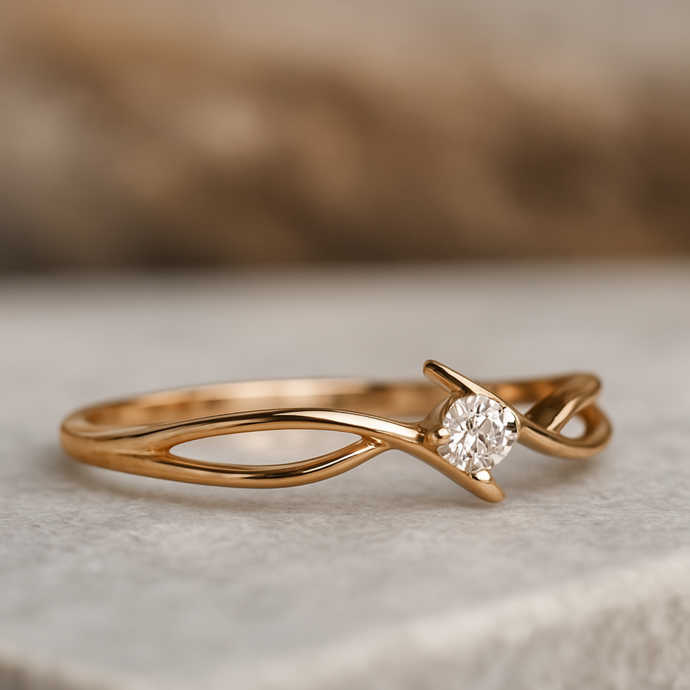 14K Yellow Gold 0.50 CTW Celtic Style Solitaire Lab Diamond Engagement Ring