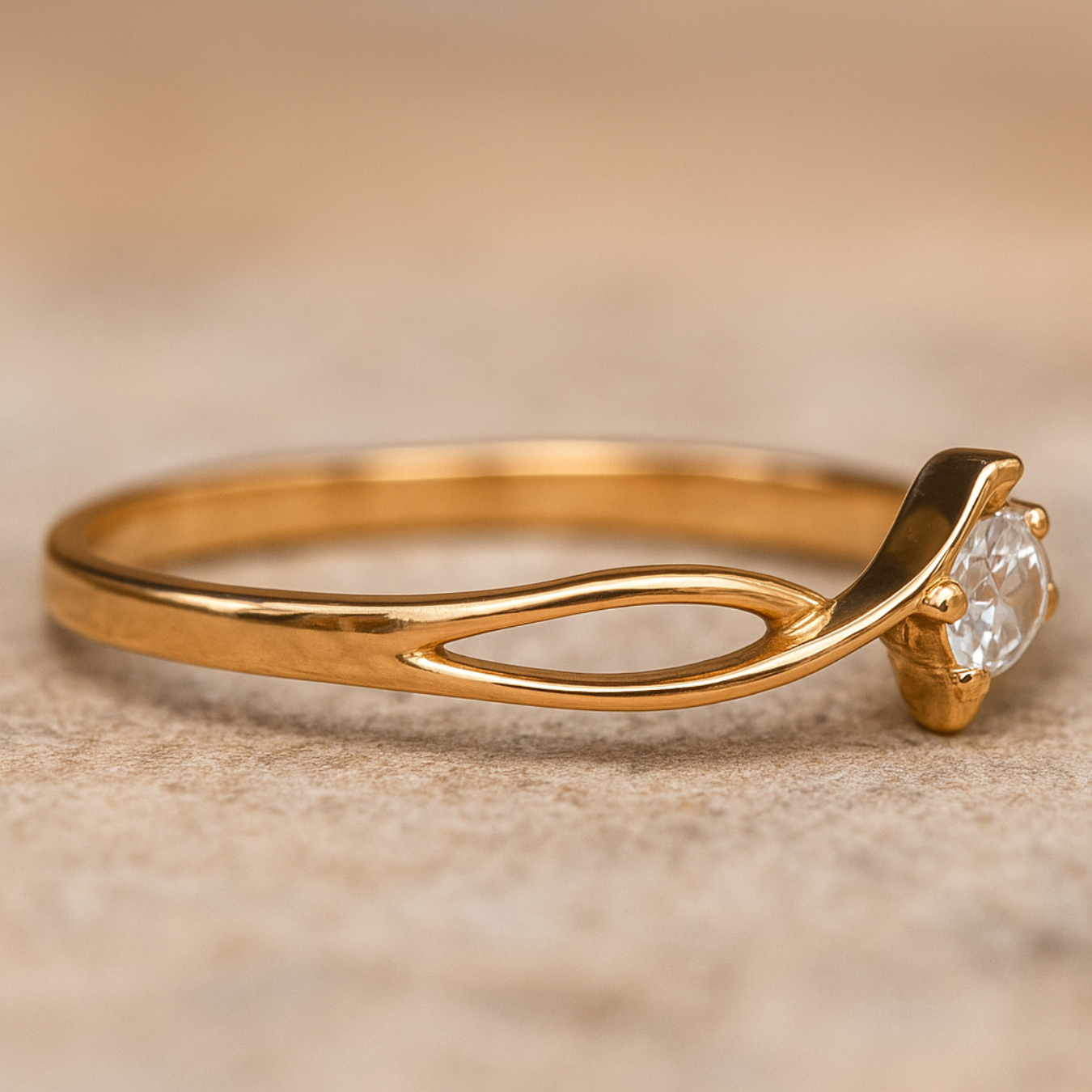 14K Yellow Gold 0.50 CTW Celtic Style Solitaire Lab Diamond Engagement Ring