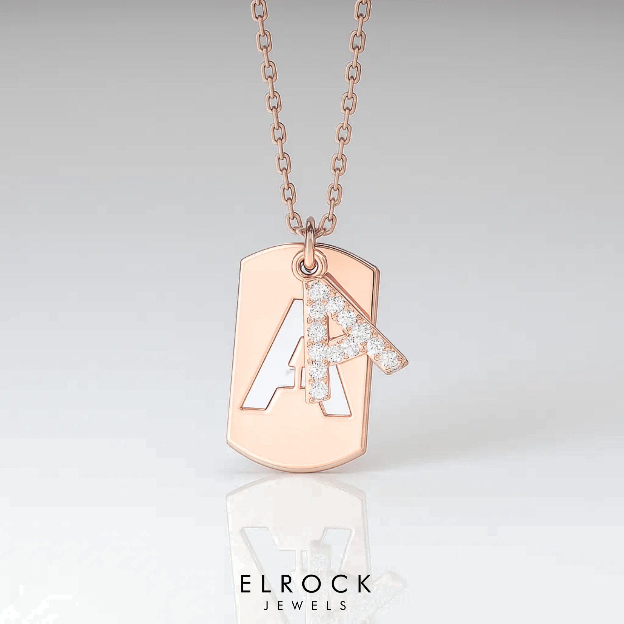 14K Gold Diamond Letter Necklace