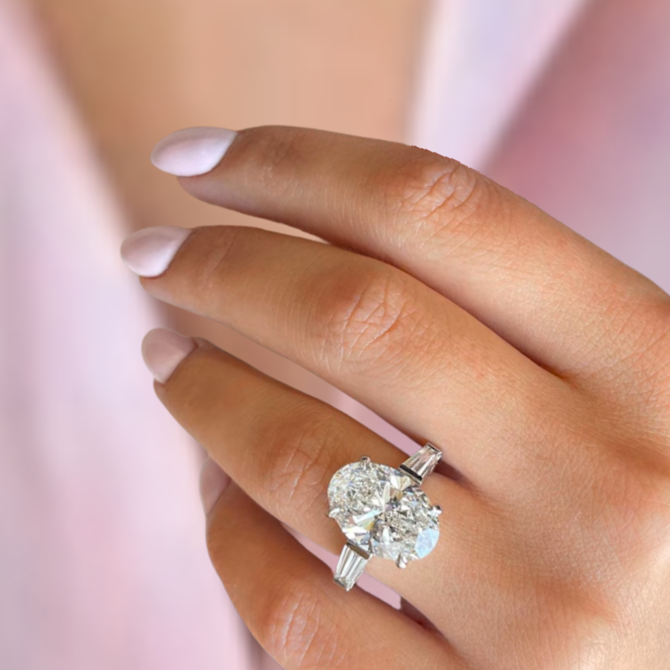 14K Gold 10.03ct Oval Cut Lab-Grown Diamond Engagement Ring