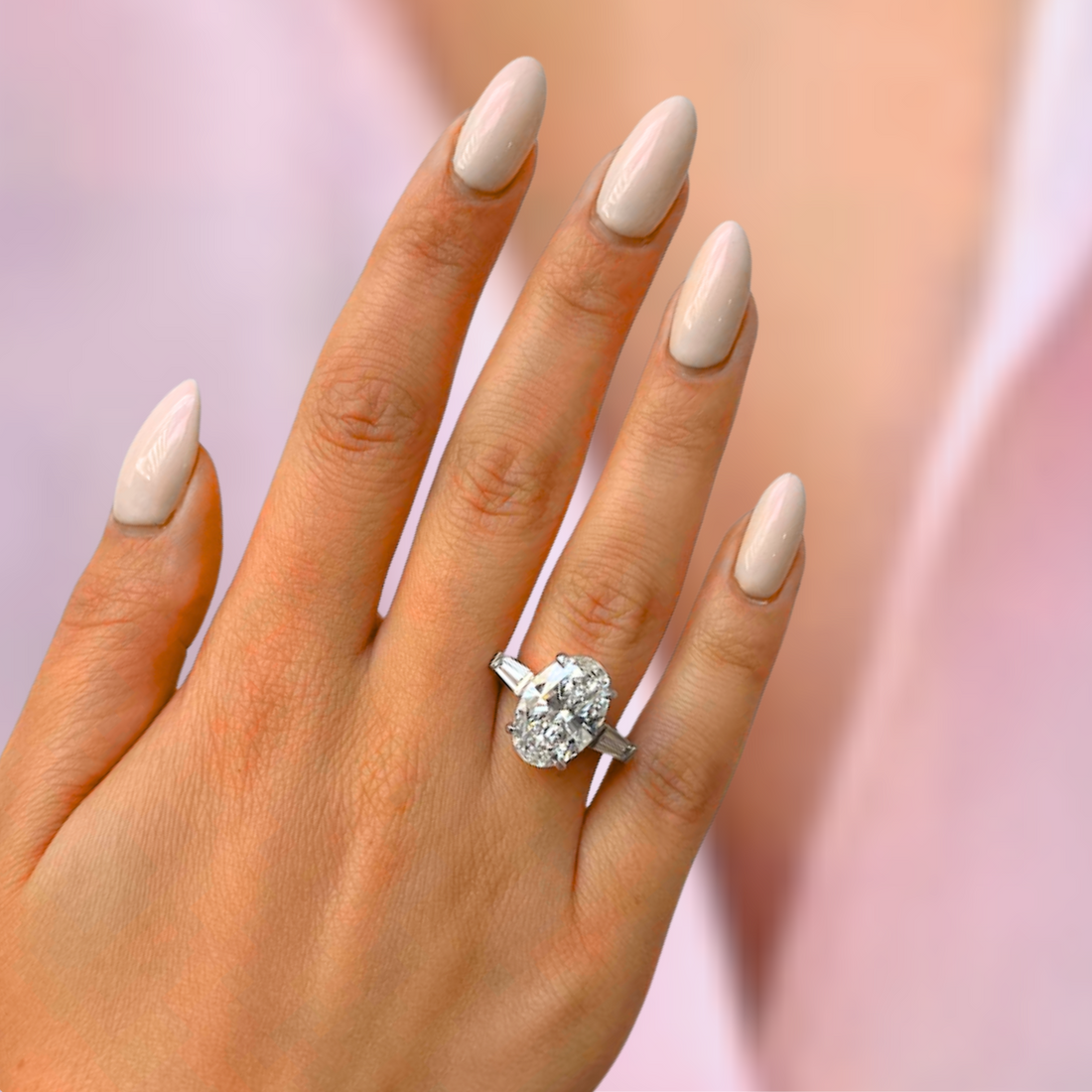 10.03ct Oval Cut Lab-Grown Diamond Engagement Ring