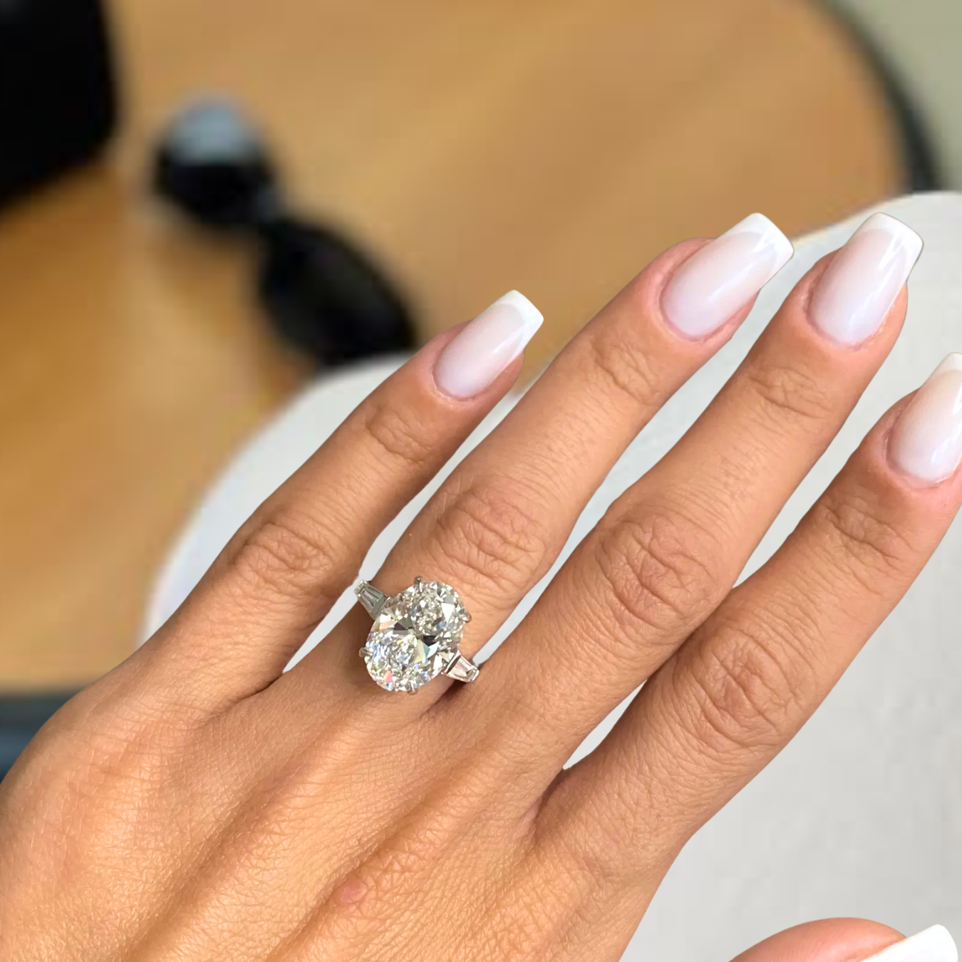 14K Gold 10.03ct Oval Cut Lab-Grown Diamond Engagement Ring