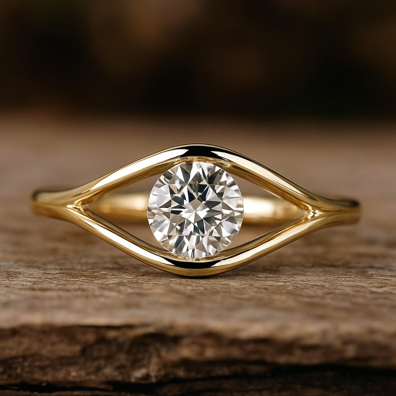 1.0 CT Round Lab Created Diamond Engagement Ring