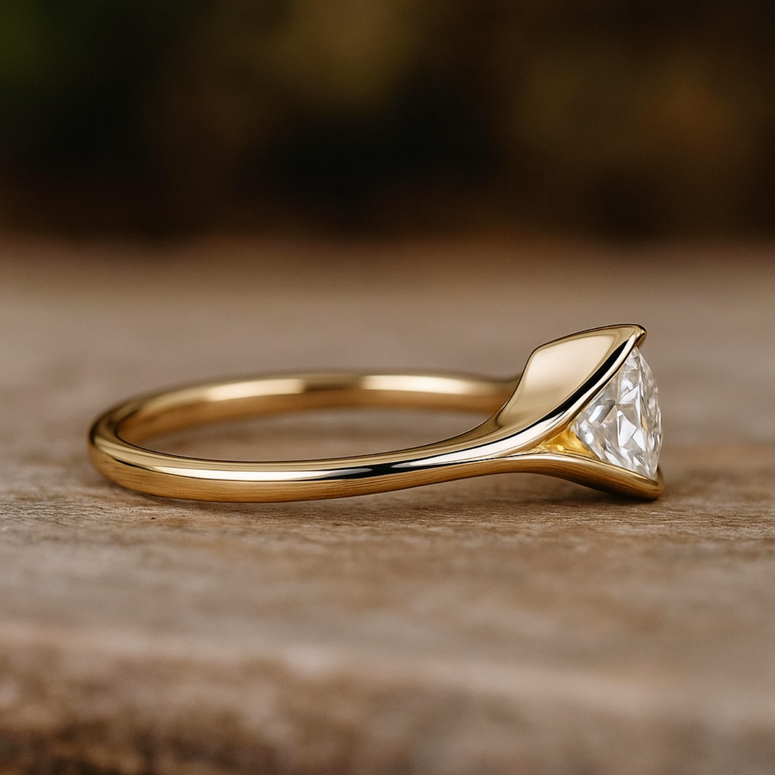 1.0 CT Round Lab Created Diamond Engagement Ring