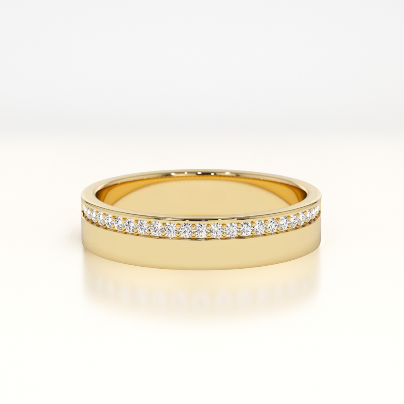 14K Gold Half Eternity Diamond Wedding Band For Women's