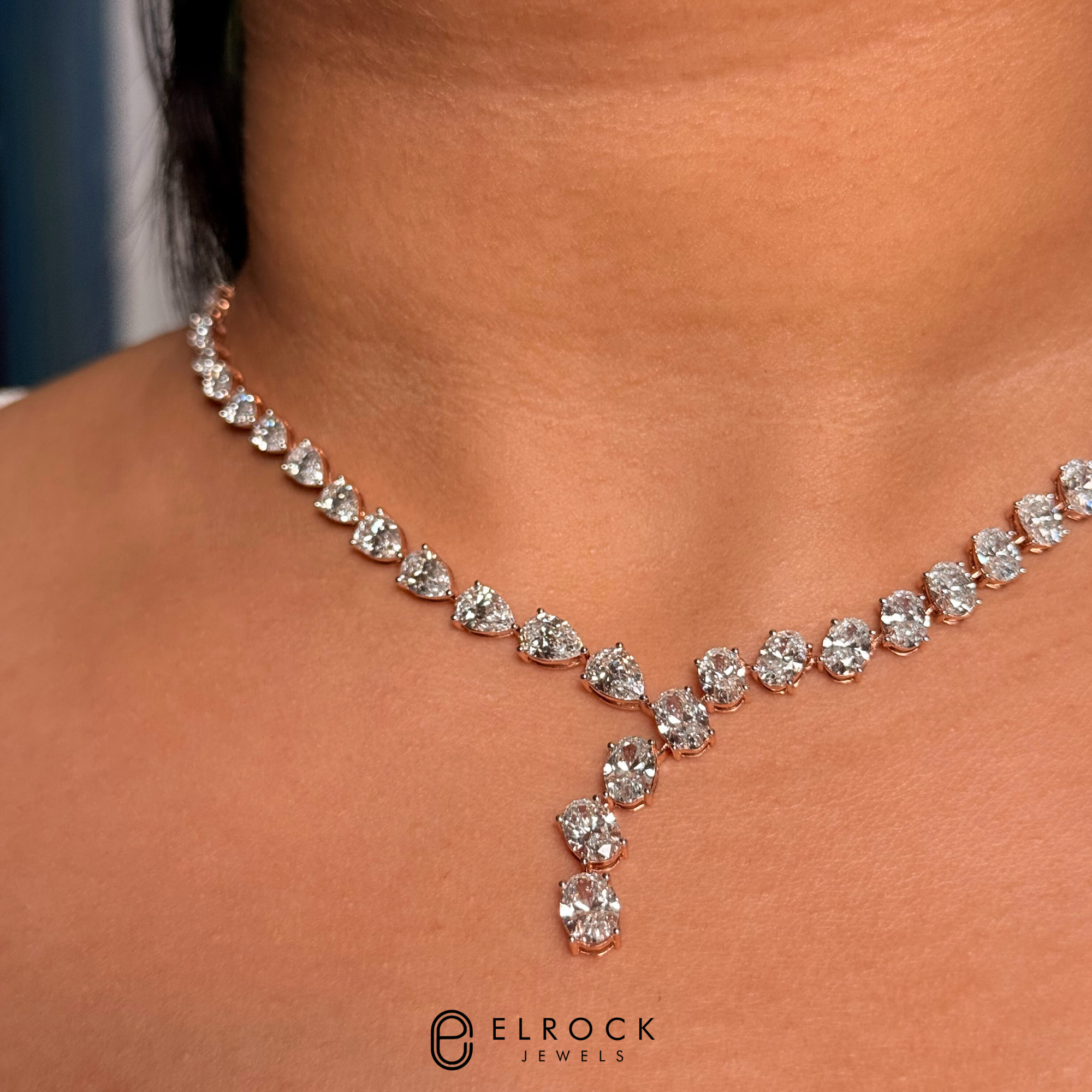 Unique Multi Shape Wedding Necklace