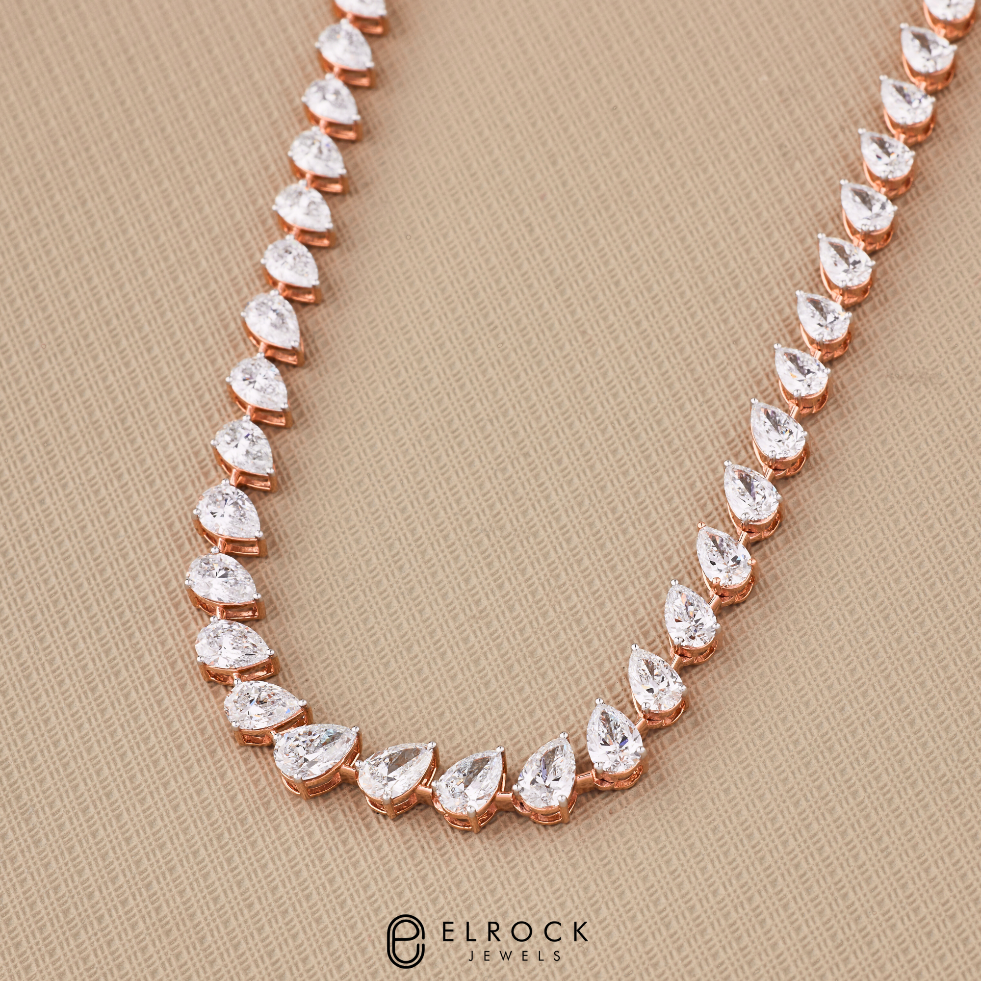 14K Gold Marquise & Emerald Cut Diamond Choker Necklace 