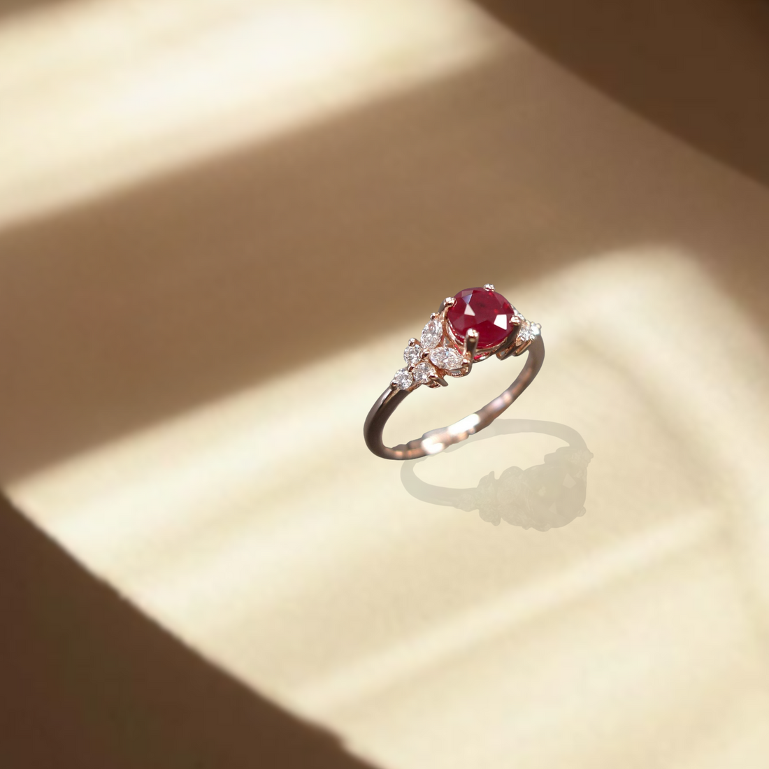 0.60 Carat Natural Ruby Ring | Ruby Engagement Ring | July Birthstone Ring
