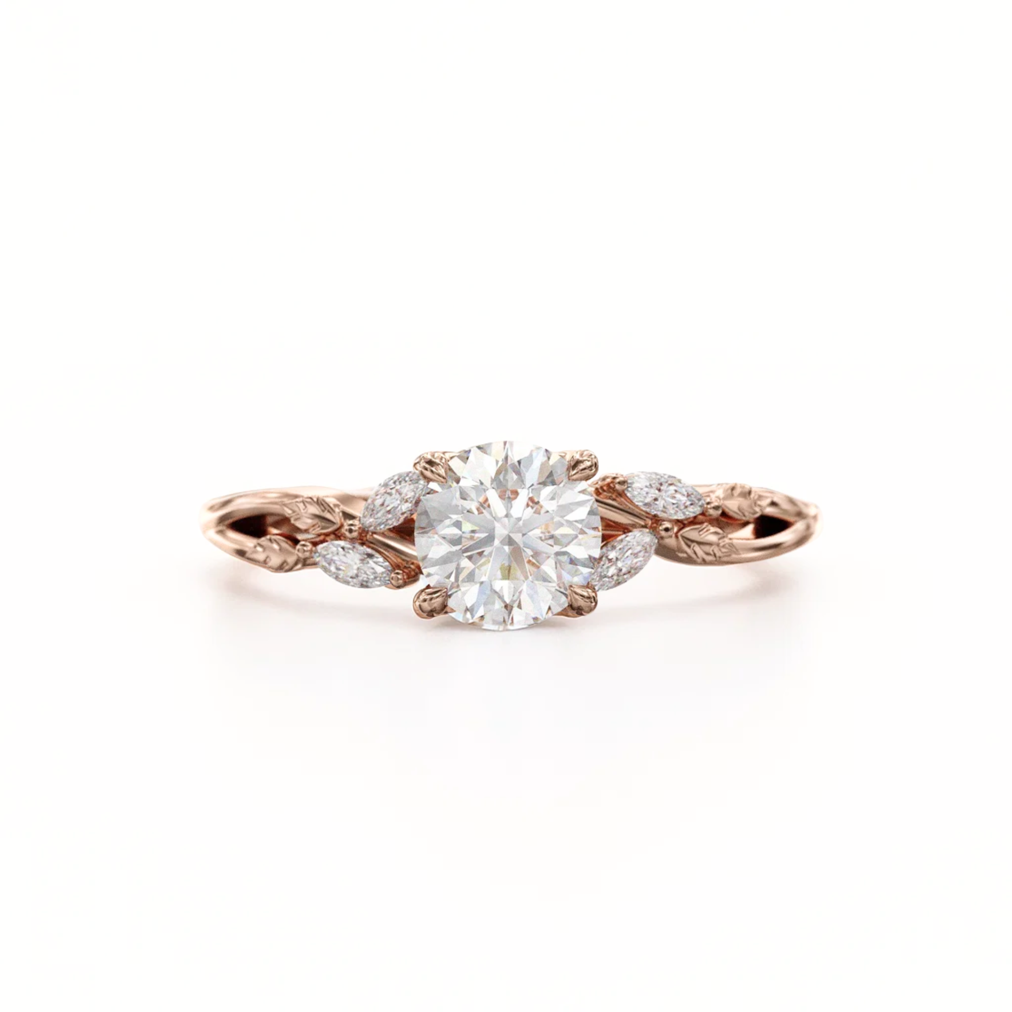 Rose gold diamond ring 