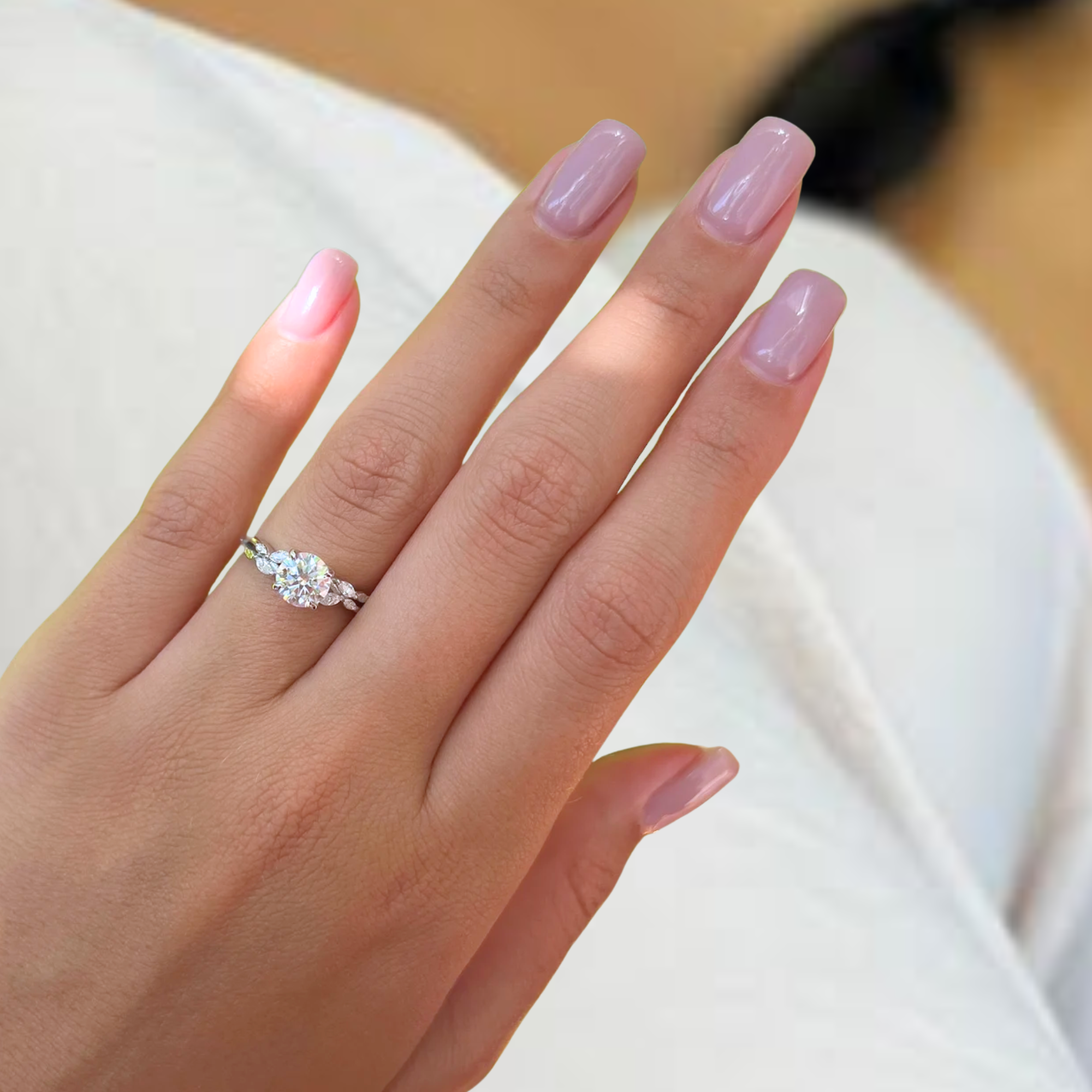 Rose gold diamond ring 