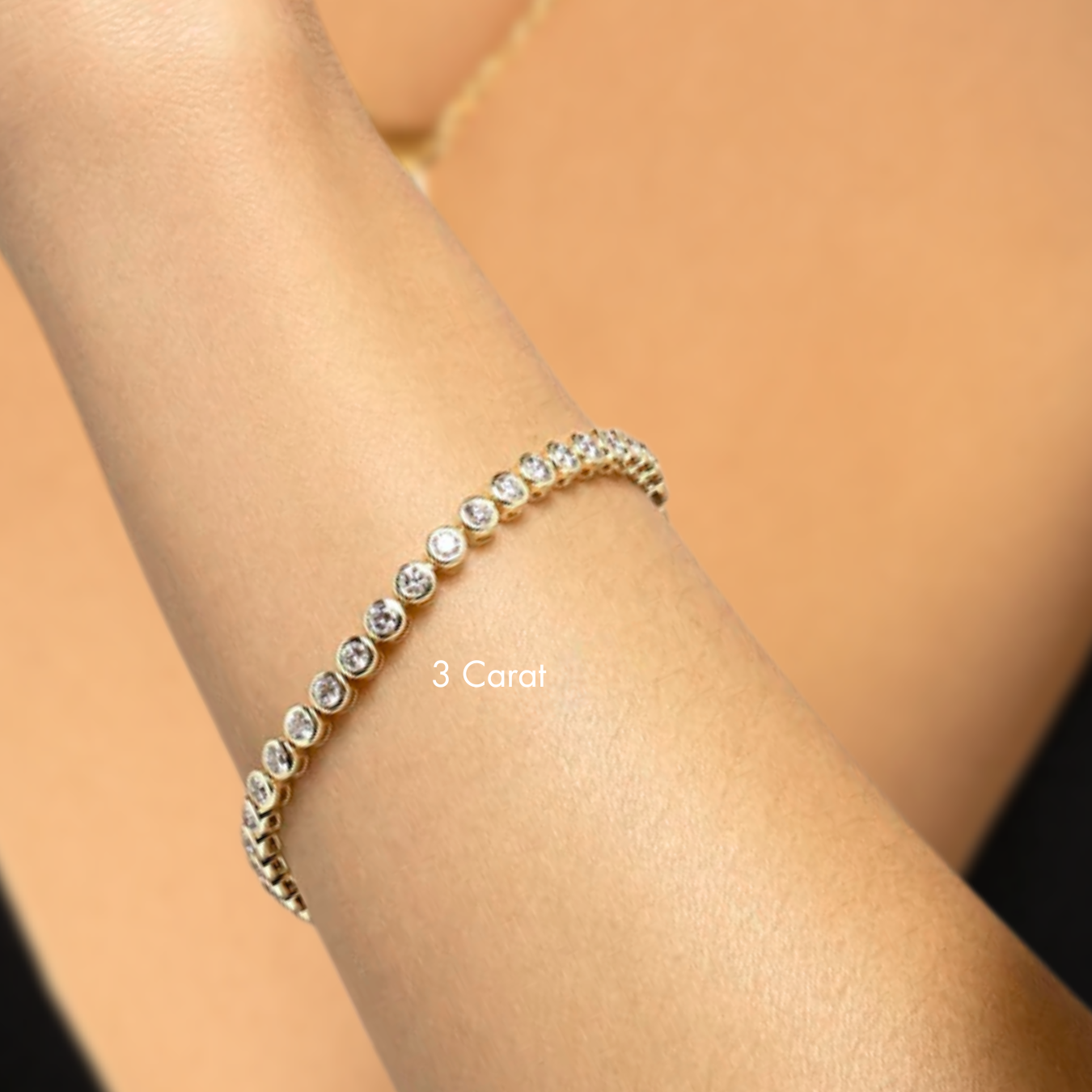  Diamond Bezel Set Tennis Bracelet 