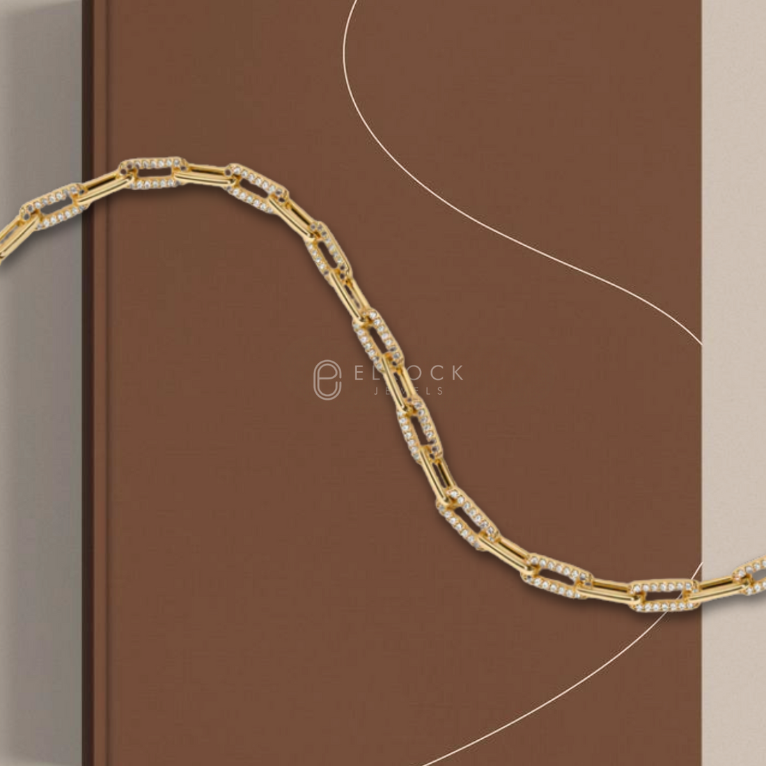 14K Gold Girls  Paperclip Bracelet with Diamond Links Lab Grown Diamonds Everyday Bracelet for Women and girl
