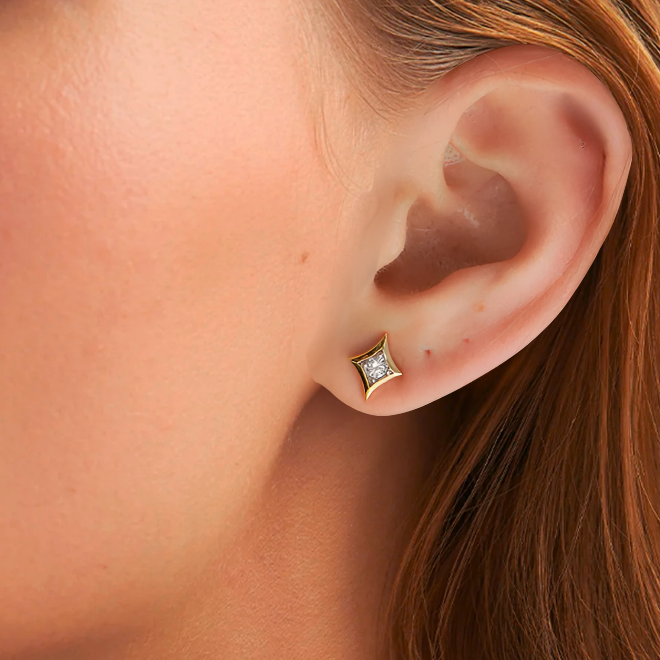 North Star Stud Earring Tiny Star Cartilage Earring 
