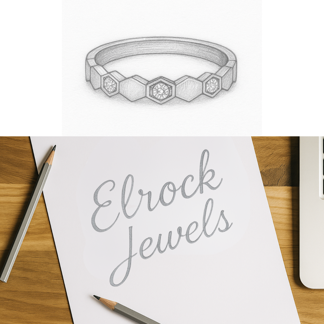 14K Gold Lab Grown Round Diamond Wedding Band