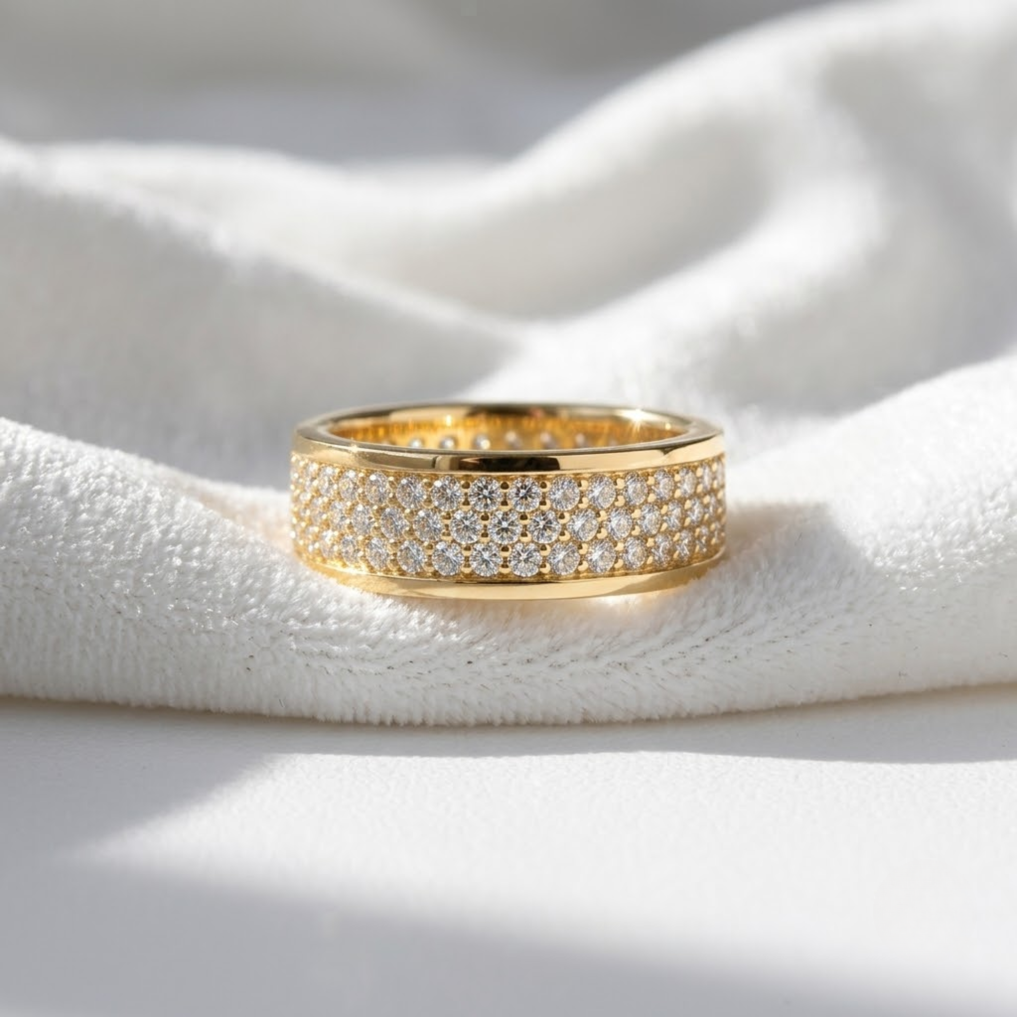 14K Lab Grown Diamond Full Eternity Engagement Diamond Band For Men's