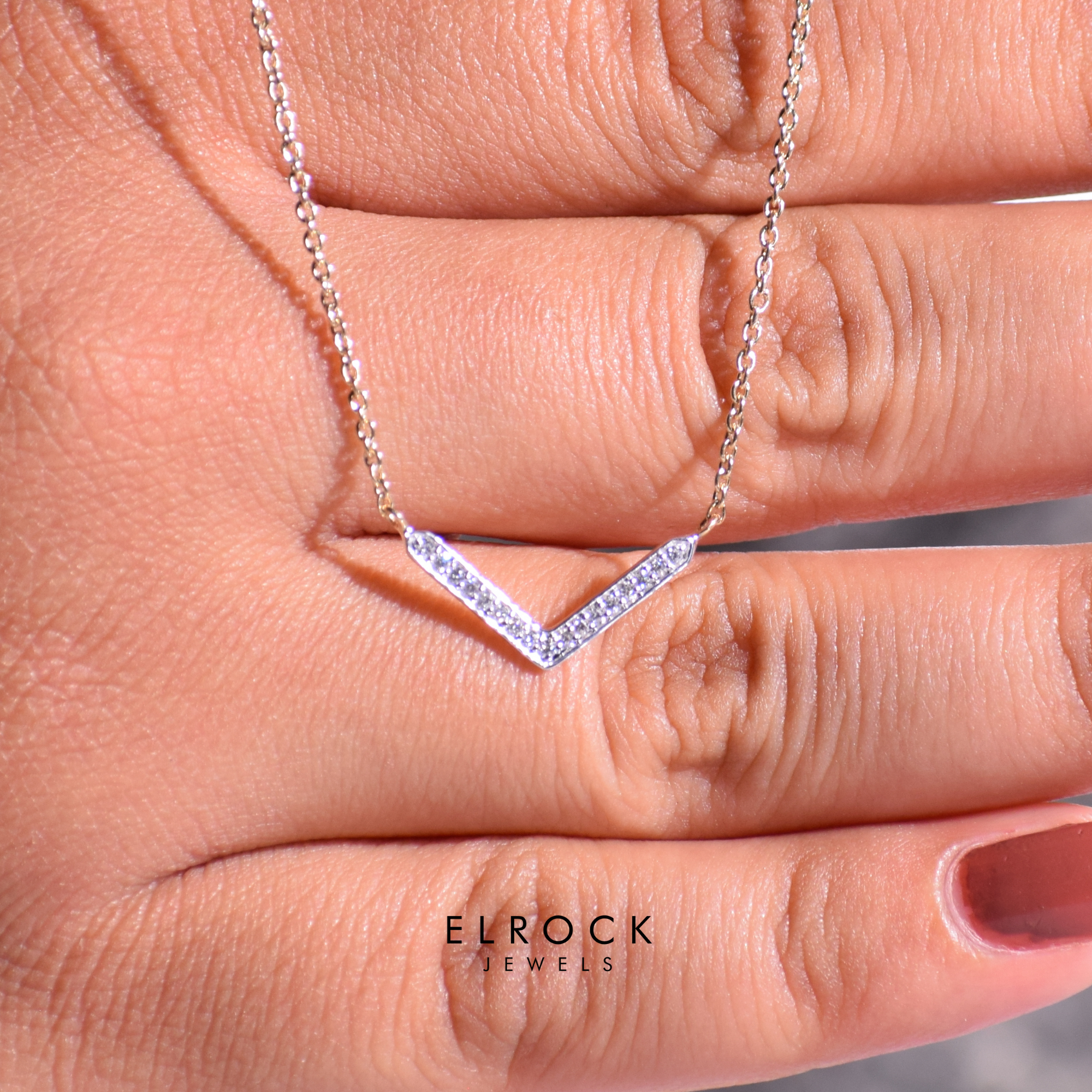 14K Lab Grown Diamond Necklace 
