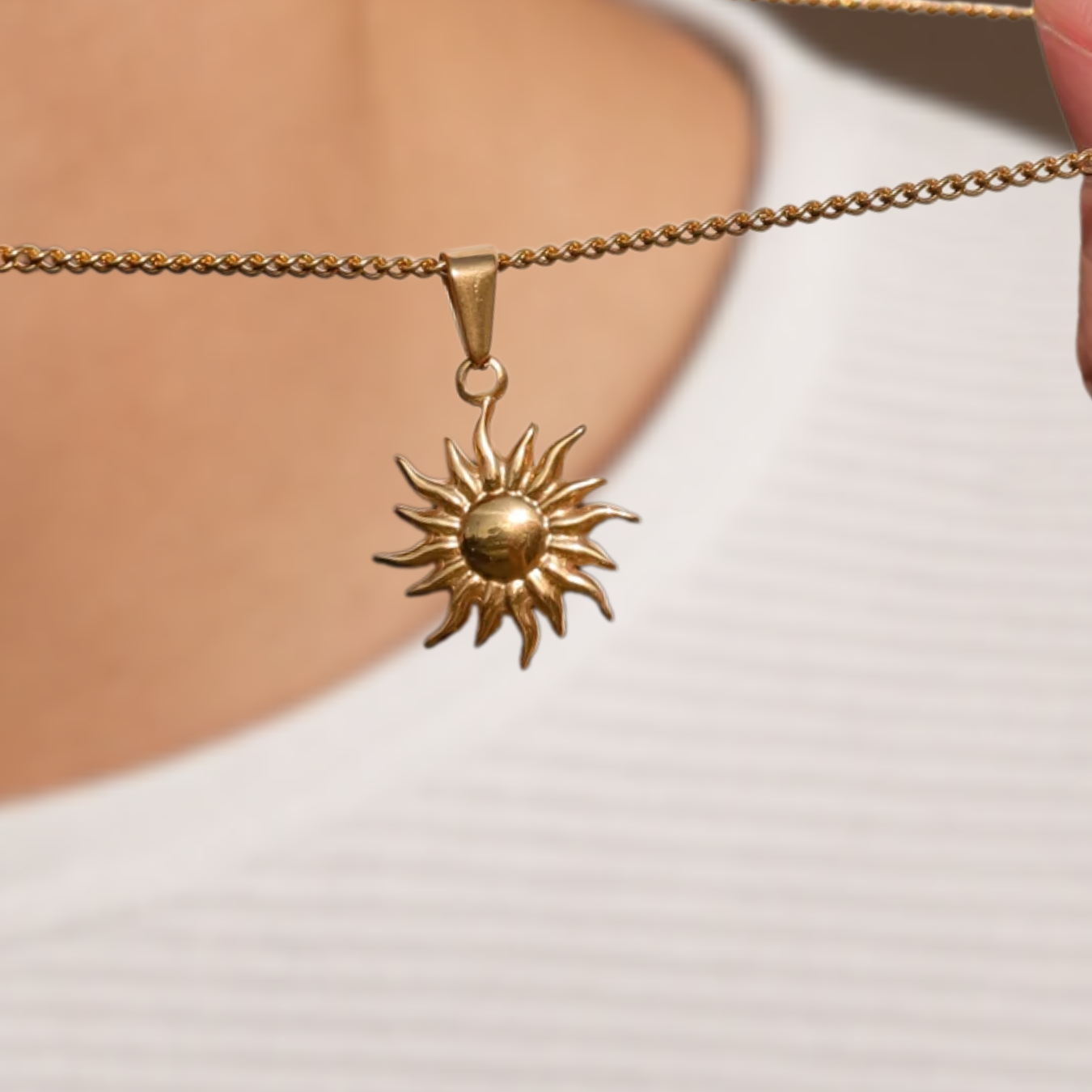 Gold Sun Pendant Necklace Mans Pendant