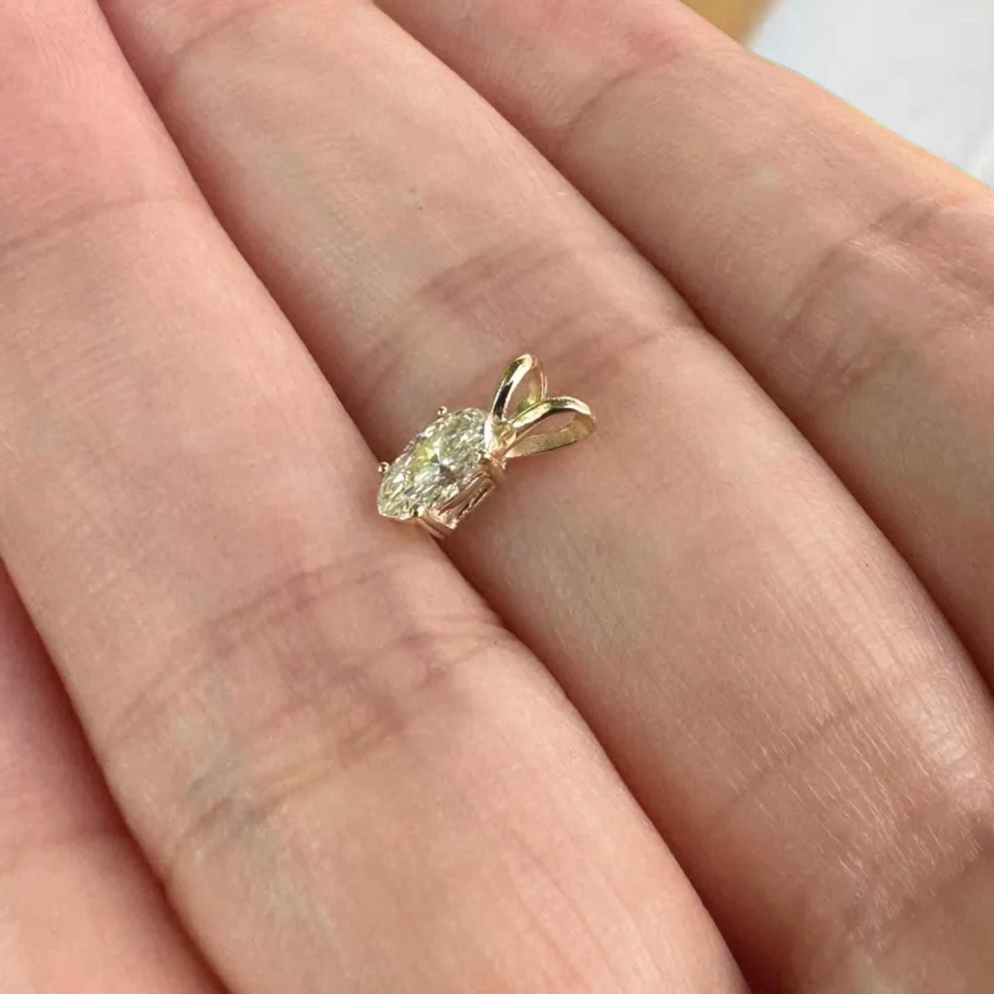 Gold Marquise Diamond Necklace