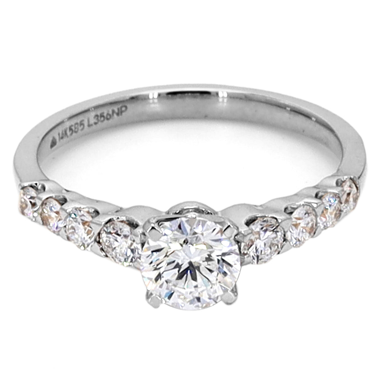 14K Gold Round Lab Grown Diamond Engagement Ring