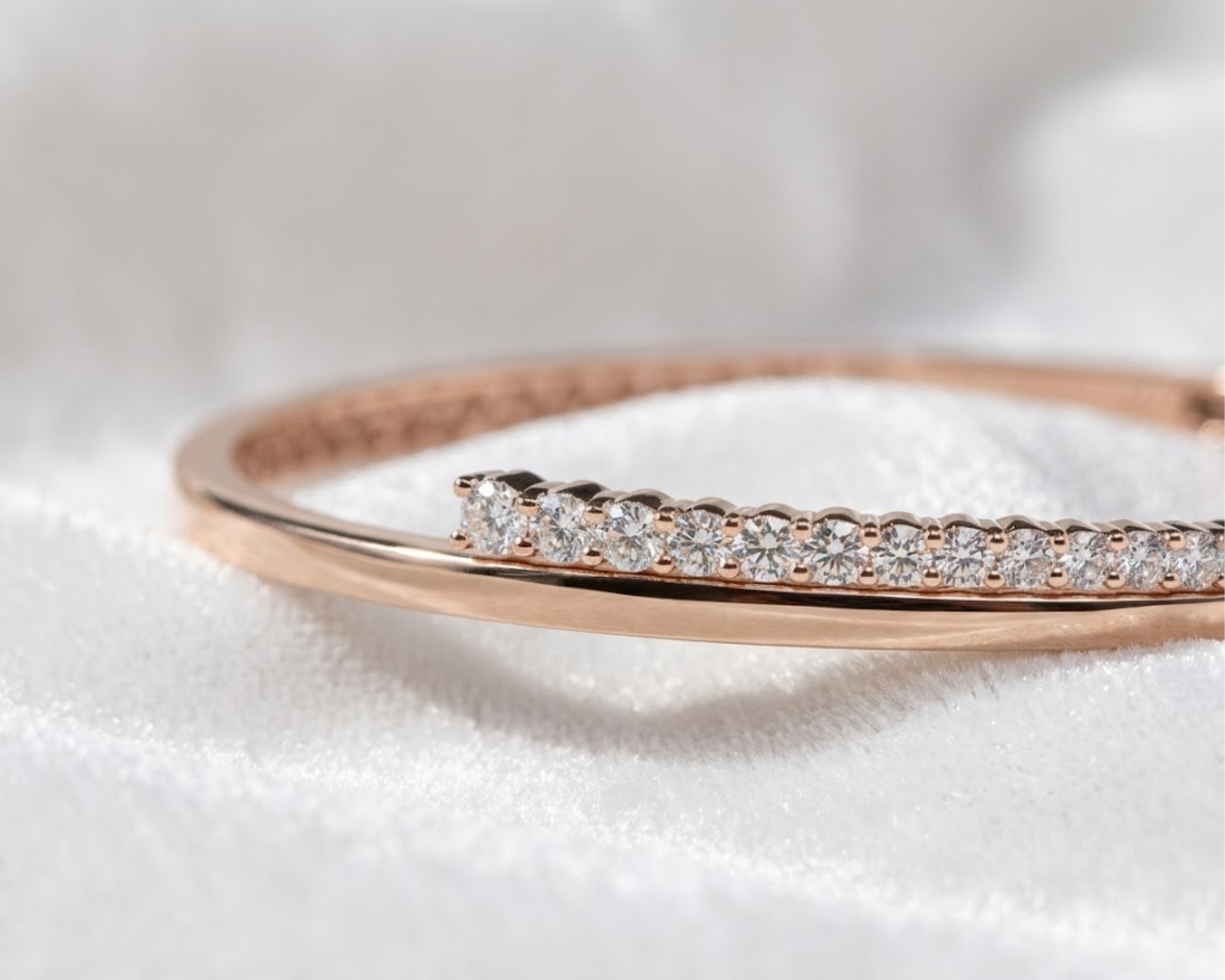 14K Gold Unique Diamond Bangle Bracelet Cross Over Bangle
