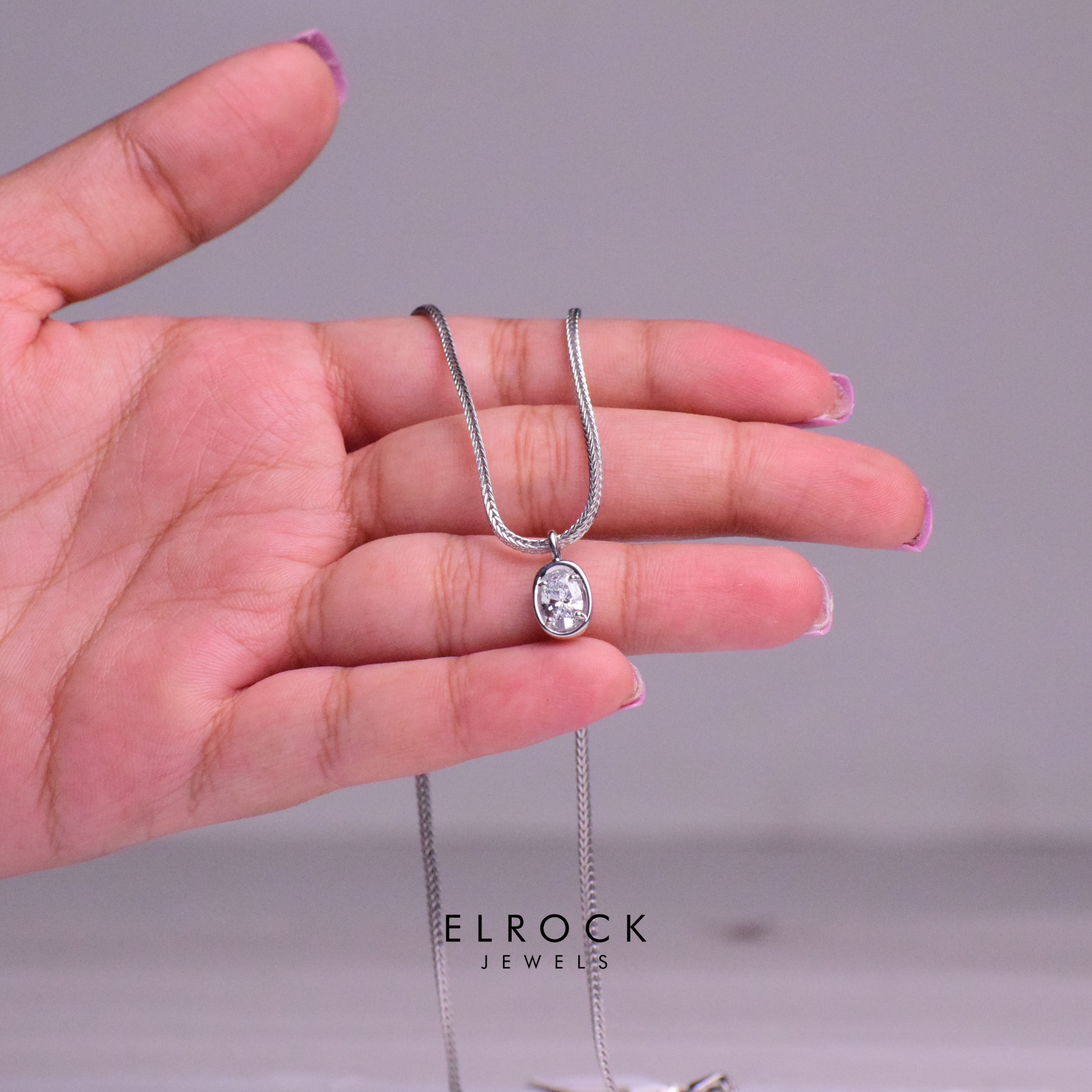 14K Solid Gold Necklace/ Diamond solitaire necklace / Diamond necklace