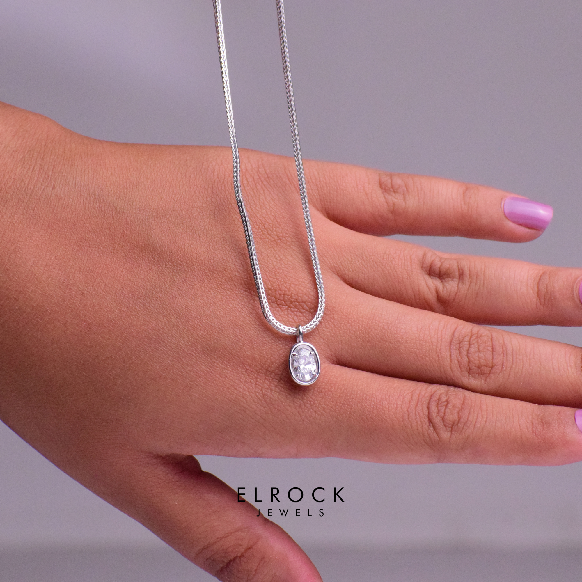 14K Solid Gold Necklace/ Diamond solitaire necklace / Diamond necklace