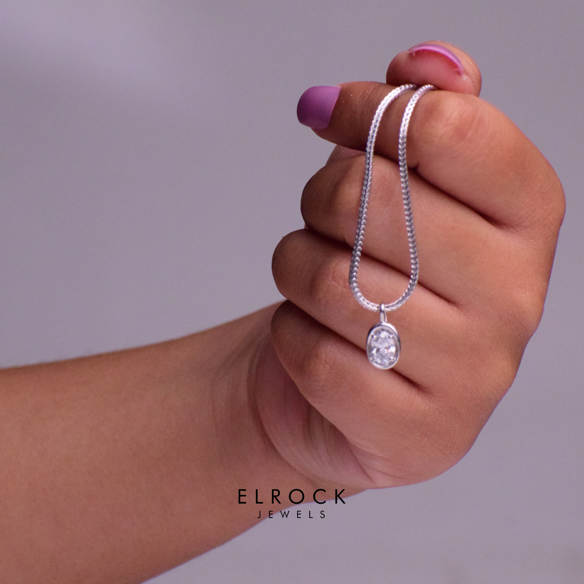 14K Solid Gold Necklace/ Diamond solitaire necklace / Diamond necklace