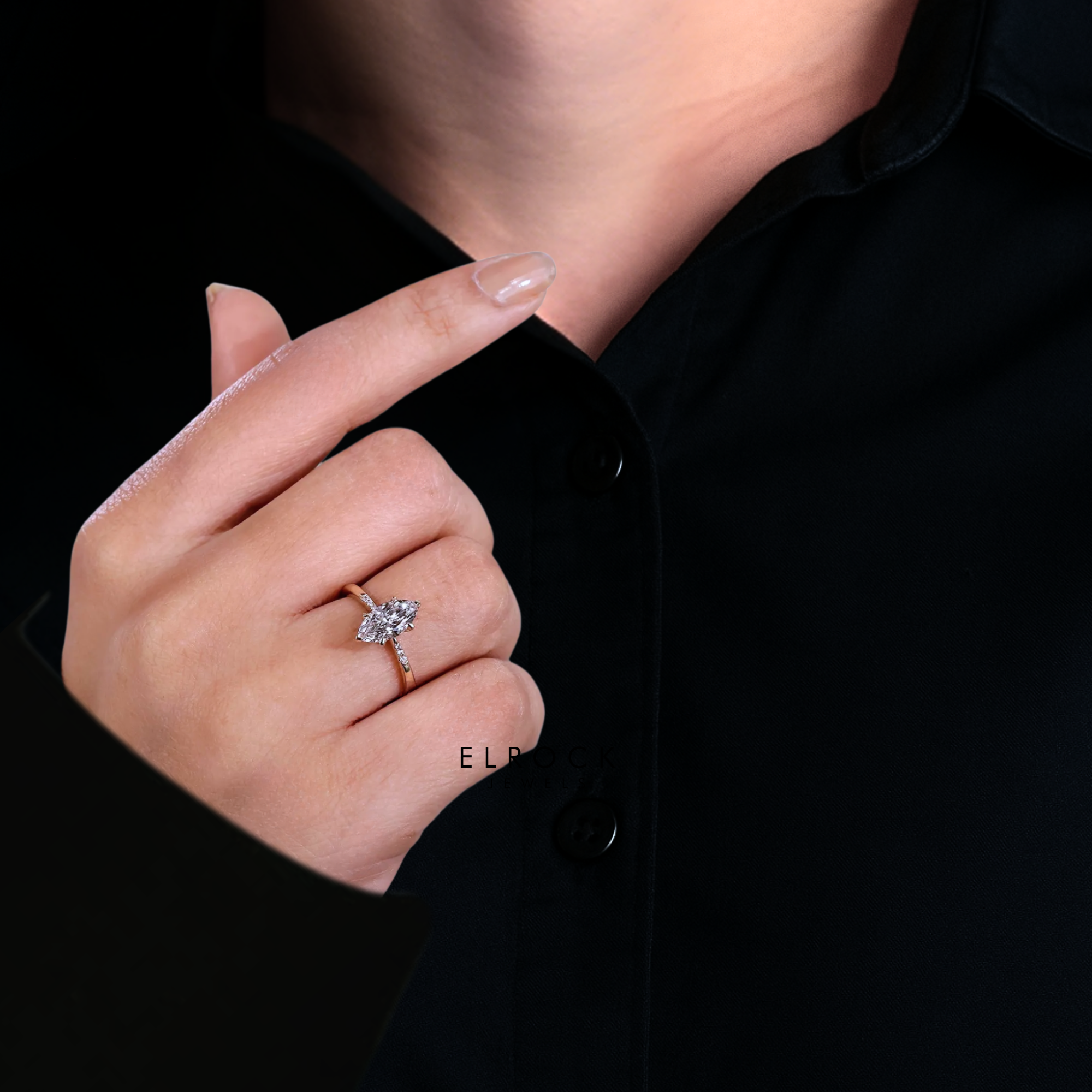 2 Carat Marquise Cut Lab Grown Diamond Engagement Ring