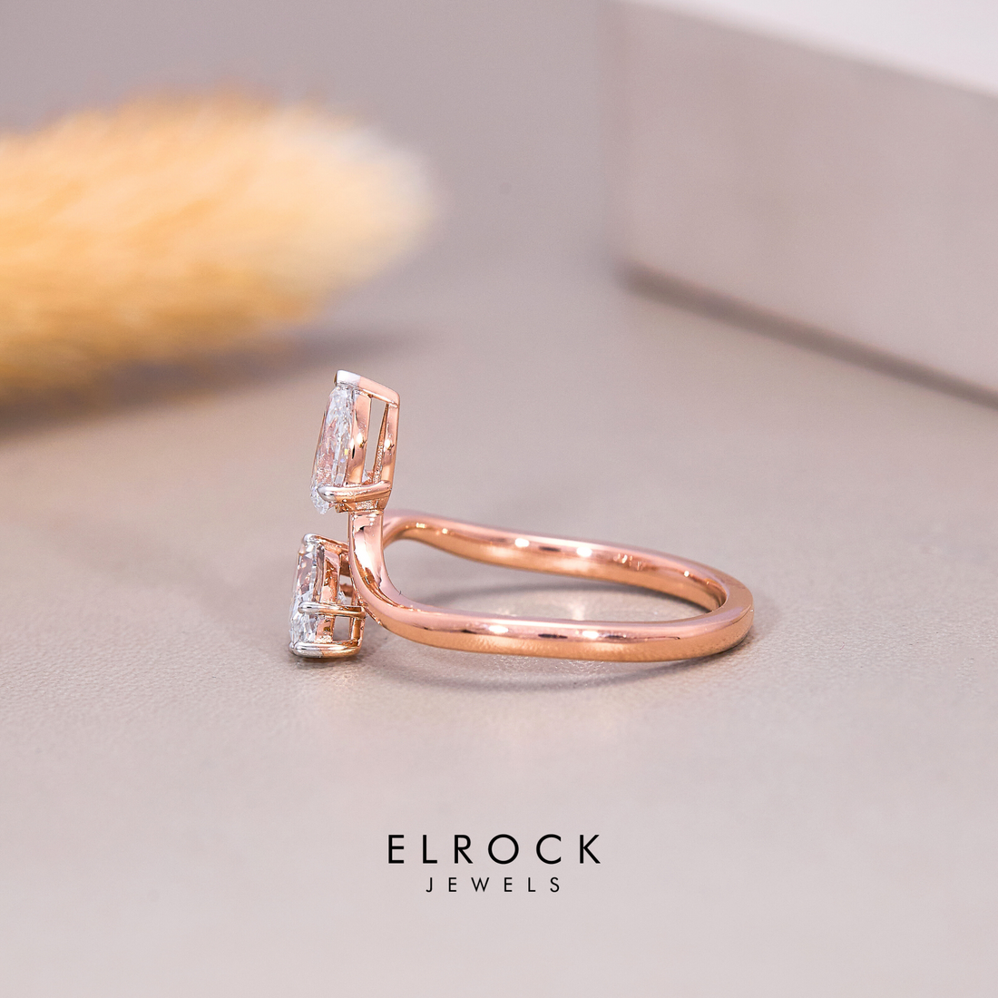 Pear Cut Toi et Moi Diamond Ring 