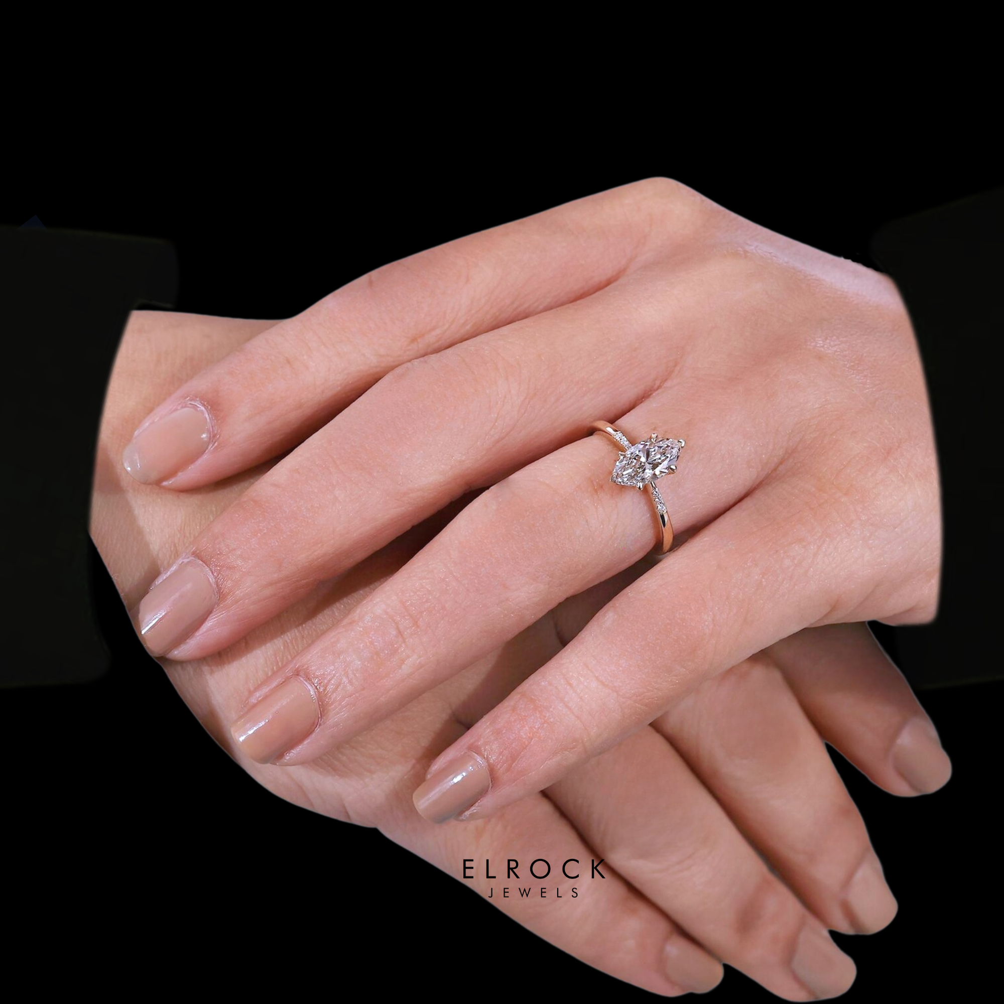 2 Carat Marquise Cut Lab Grown Diamond Engagement Ring