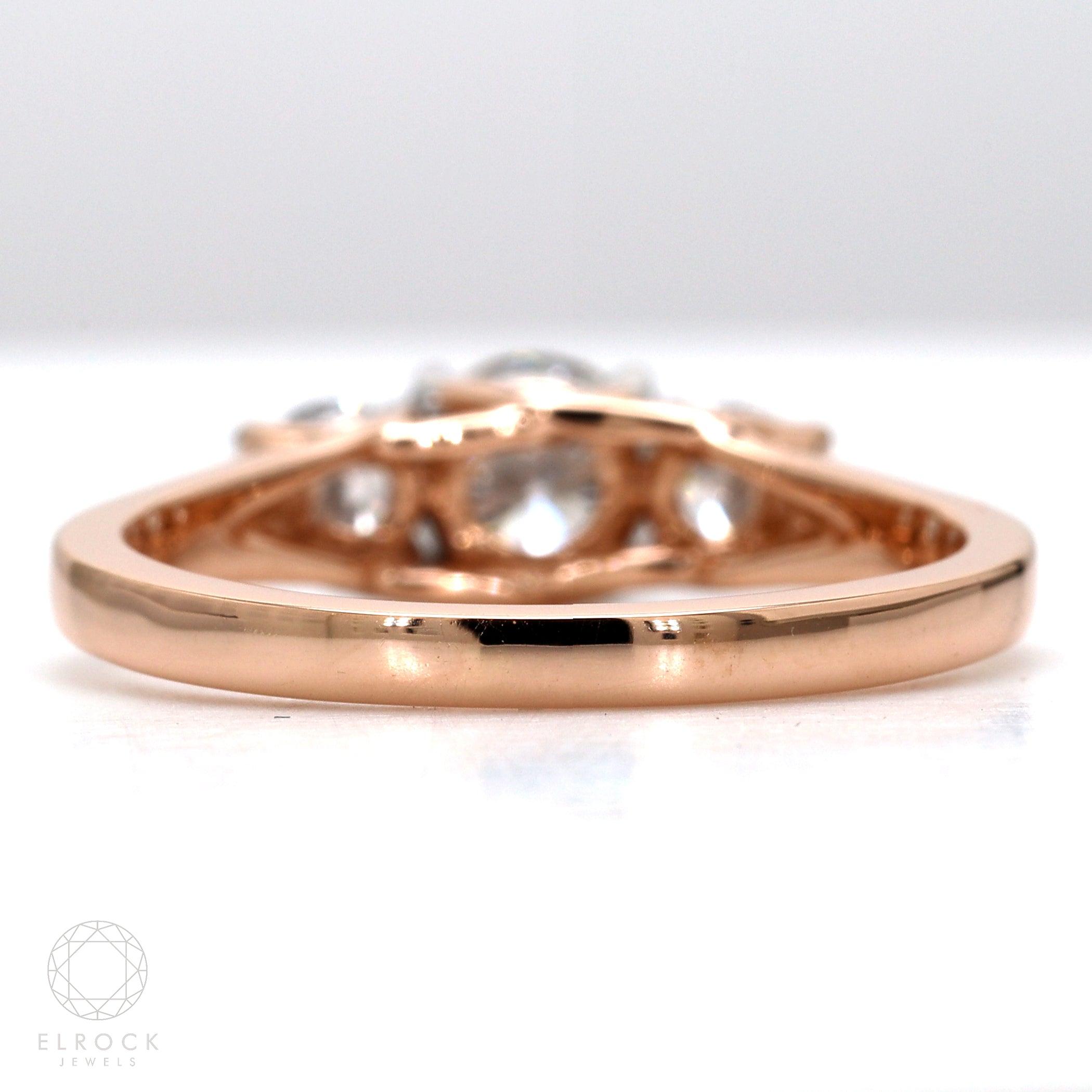 14K Gold 3 Stone Lab Grown Diamond Ring