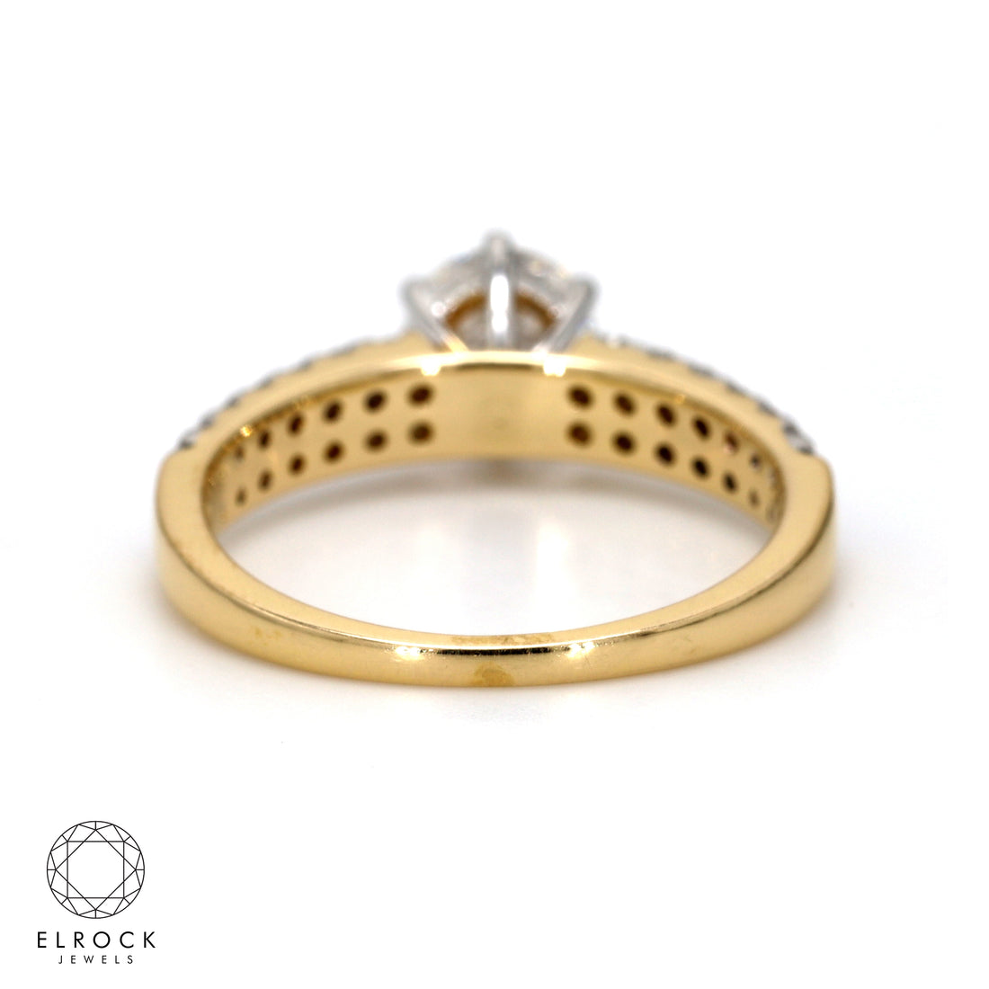 1.06 Carat F VS1 Round Cut Lab Grown Diamond Solitaire Engagement Ring