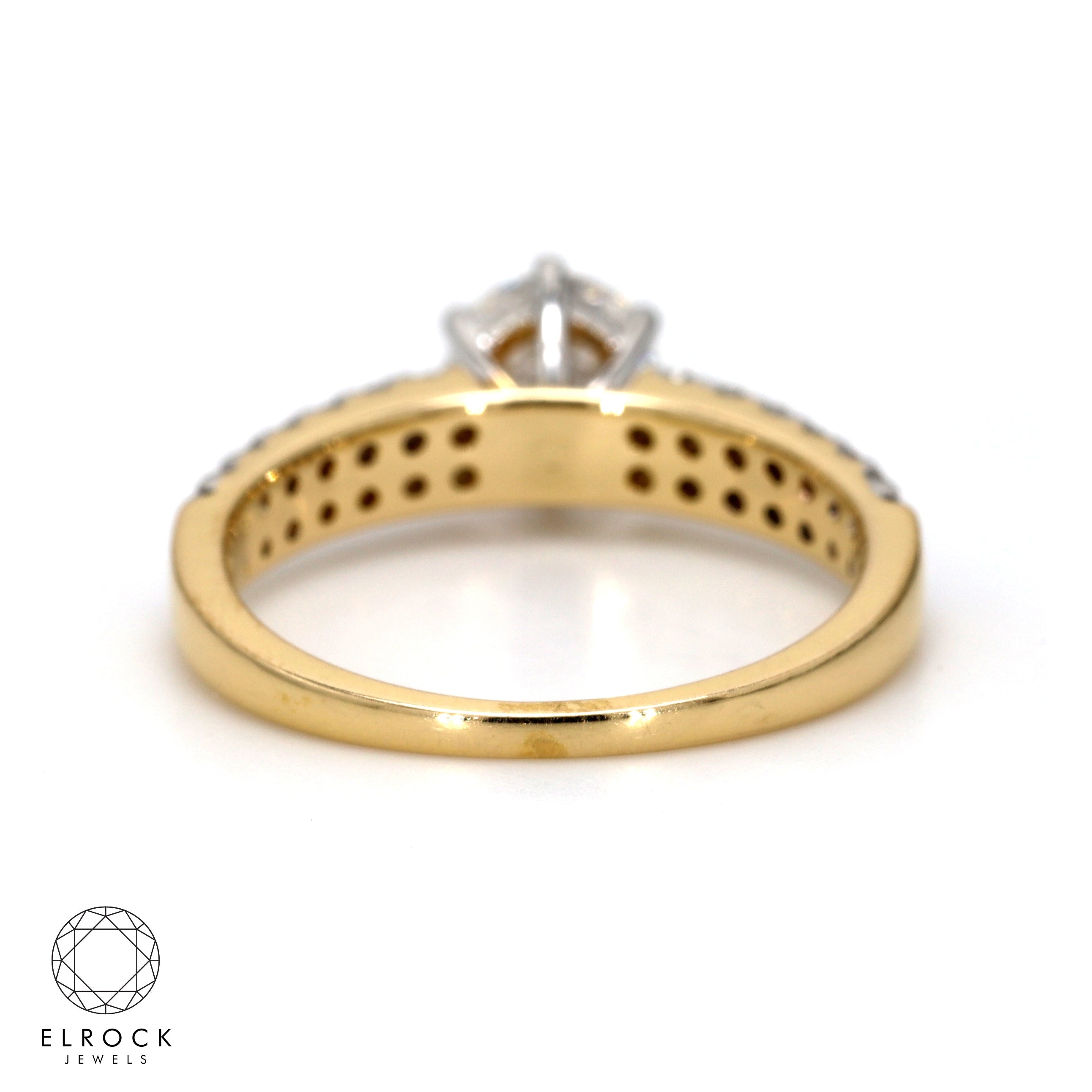 14K Gold 1.06 Carat Round Cut Lab Grown Diamond Solitaire Engagement Ring