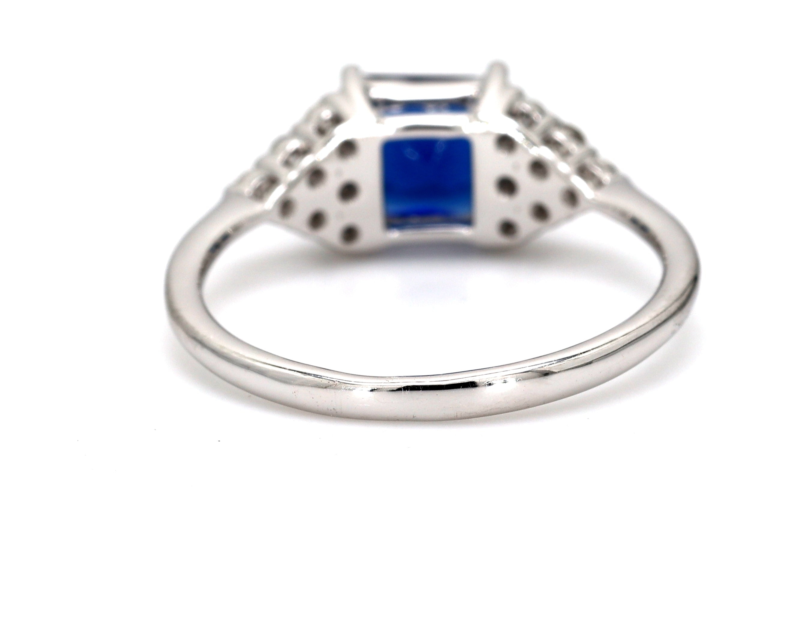 14K Vintage Sapphire Ring, Blue Gemstone Engagement Ring