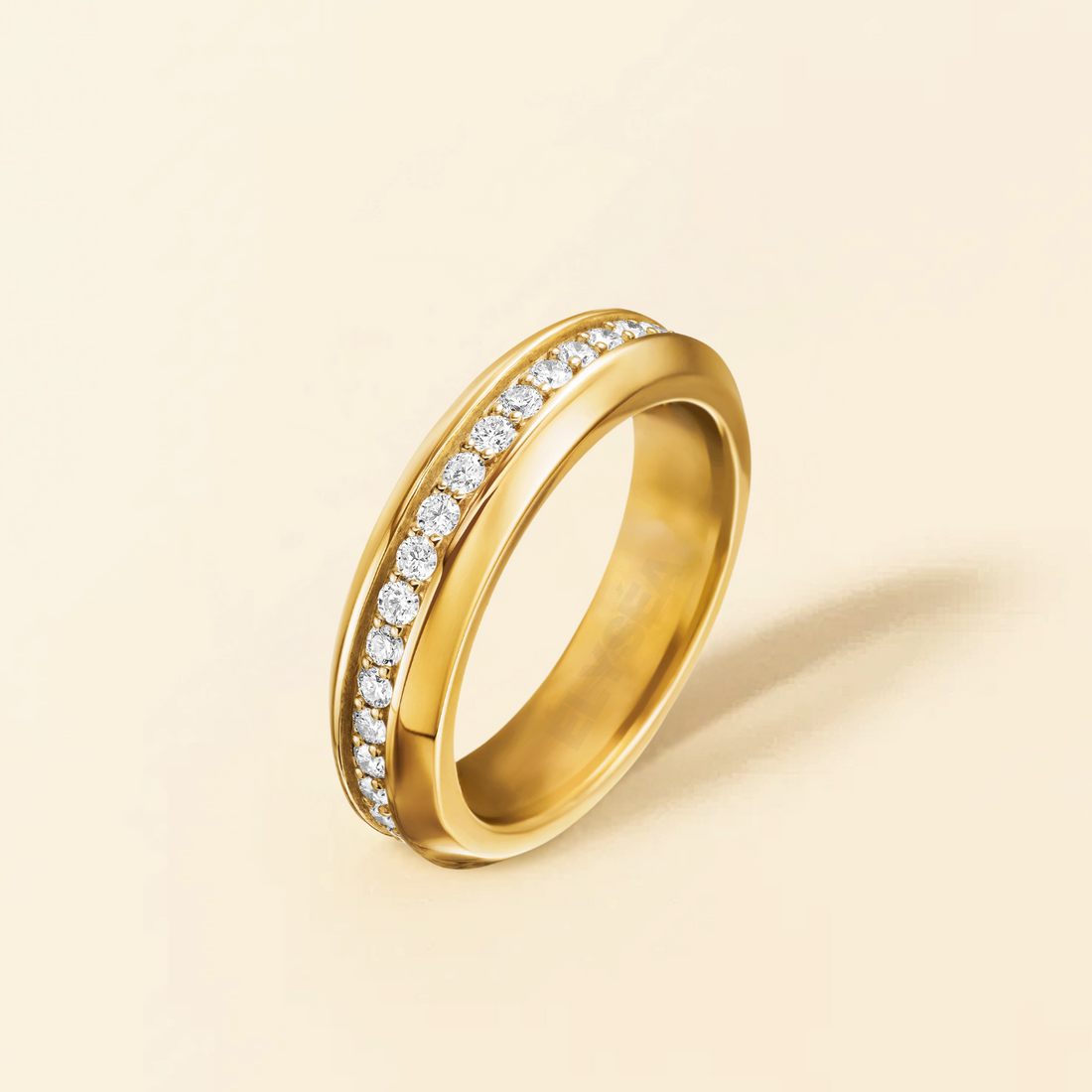 14K Solid Lab Grown Diamond Men's Wedding Stacking Comfort Fit Band Ring, Anniversary Gifts for Him