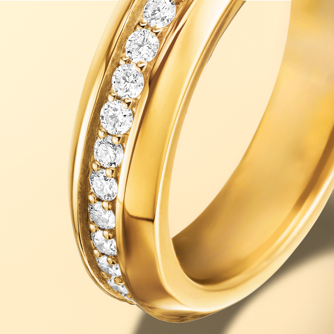 14K Solid Lab Grown Diamond Men's Wedding Stacking Comfort Fit Band Ring
