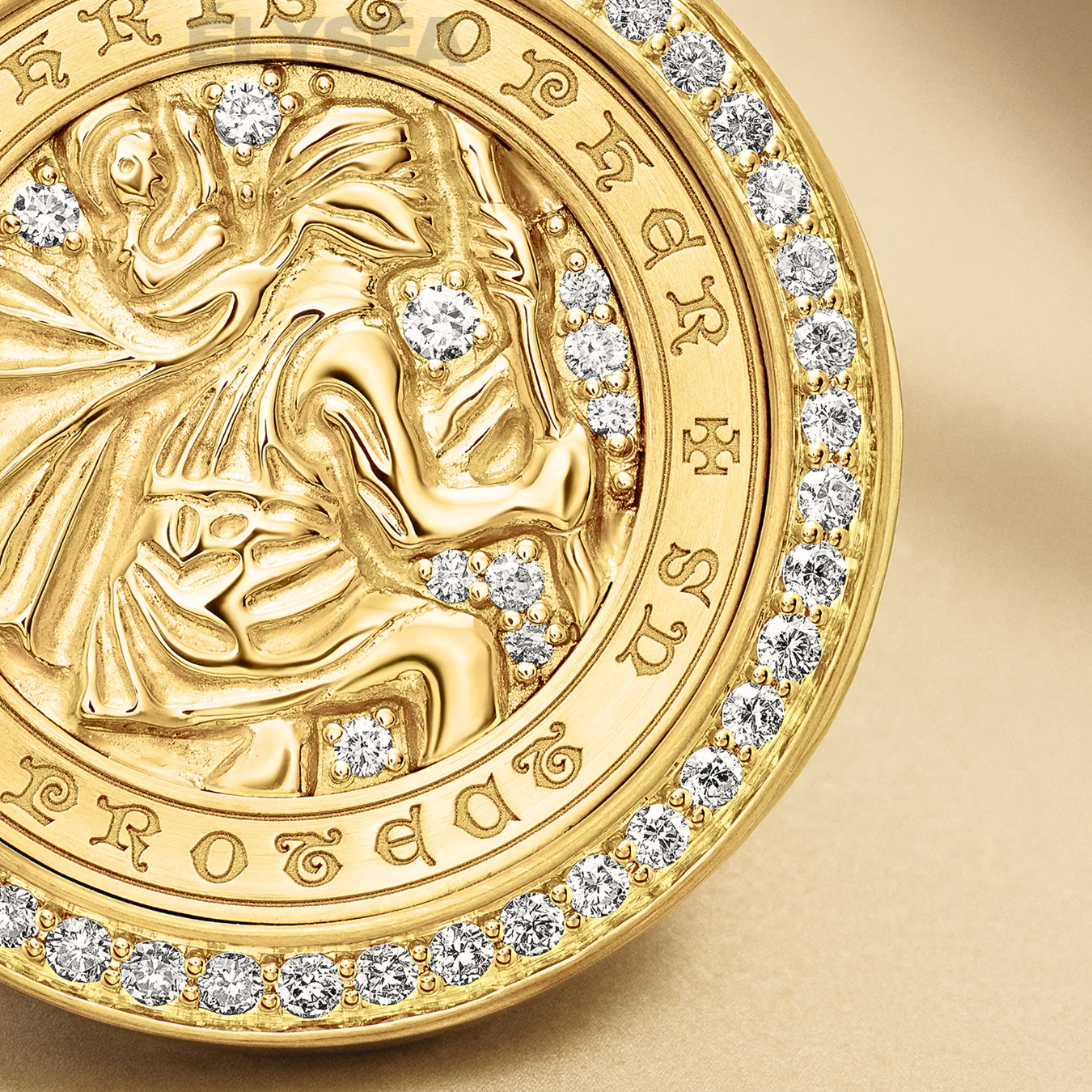 14K Gold Saint Christopher Pendant, Men's Religious Medal, Spiritual Protection Pendant