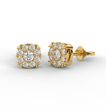 Vintage Inspired Lab Grown Diamond Cluster Earrings | Sustainable Luxury by Elrock Jewels™