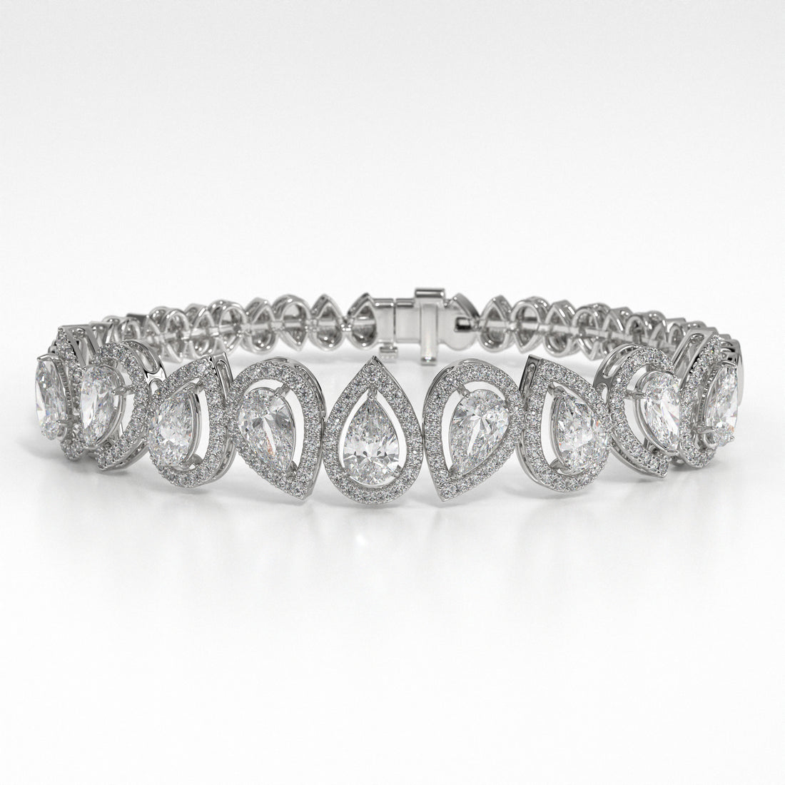 Pear Halo Lab-Grown Diamond Bracelet | Sustainable Luxury by Elrock Jewels™