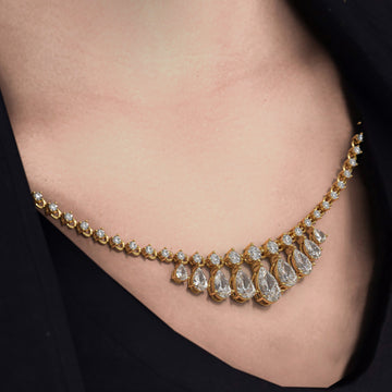 Pear Drop Lab-Grown Diamond Statement Necklace | Sustainable Luxury by Elrock Jewels™