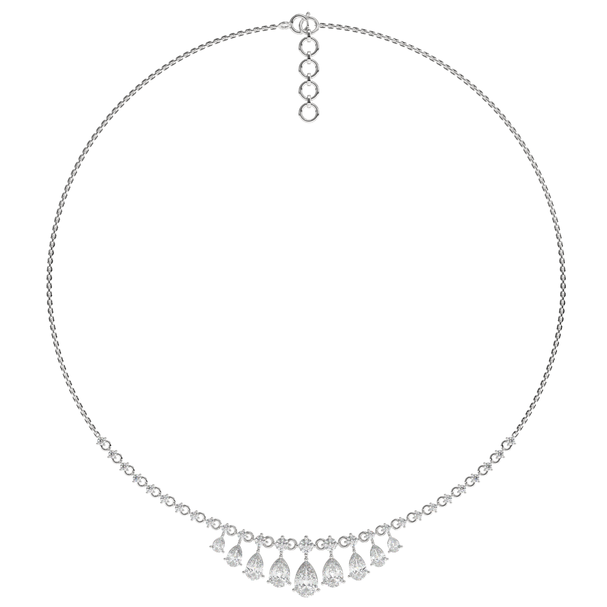 14K Gold 5.62 Ct Diamond Tennis Necklace