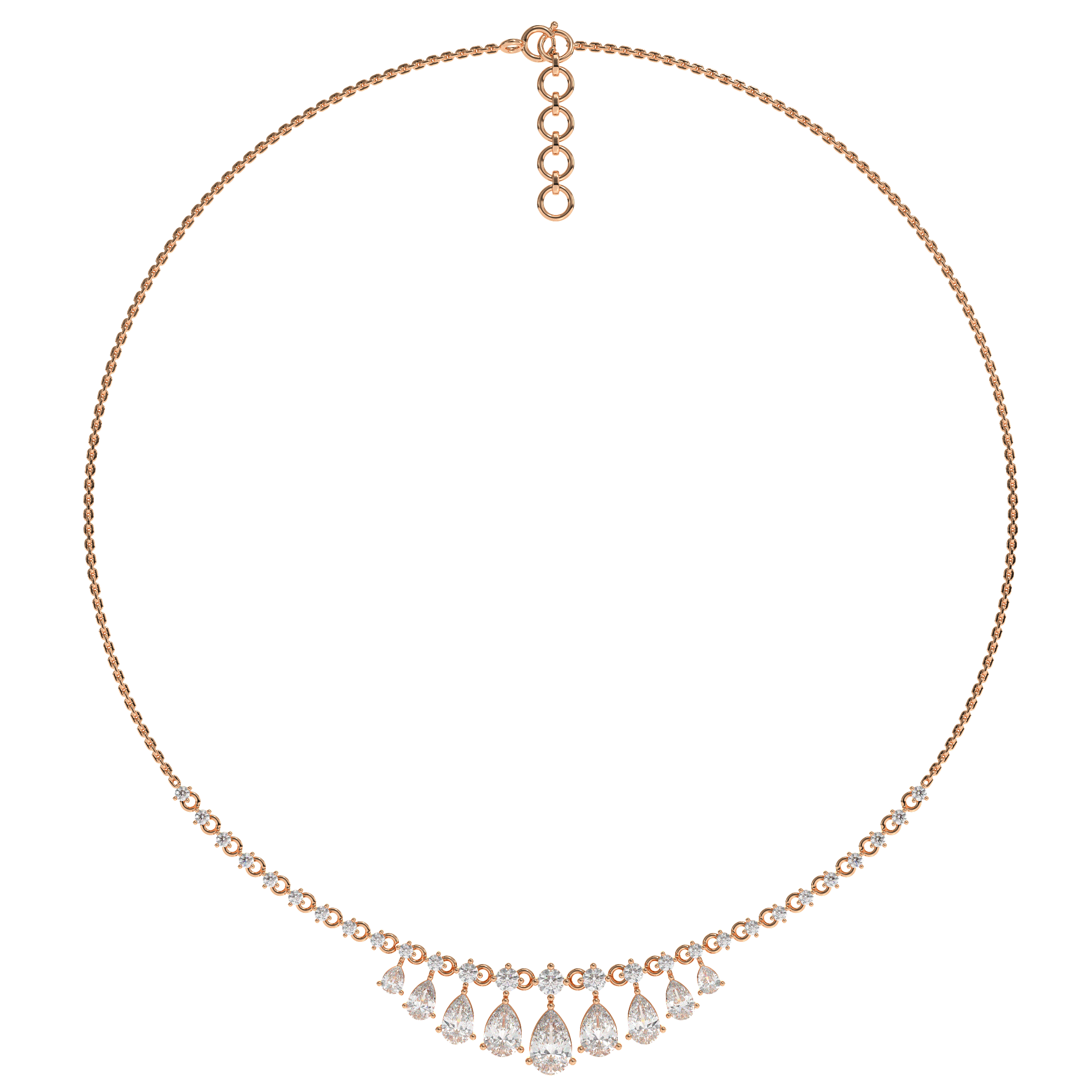 14K Gold 5.62 Ct Diamond Tennis Necklace