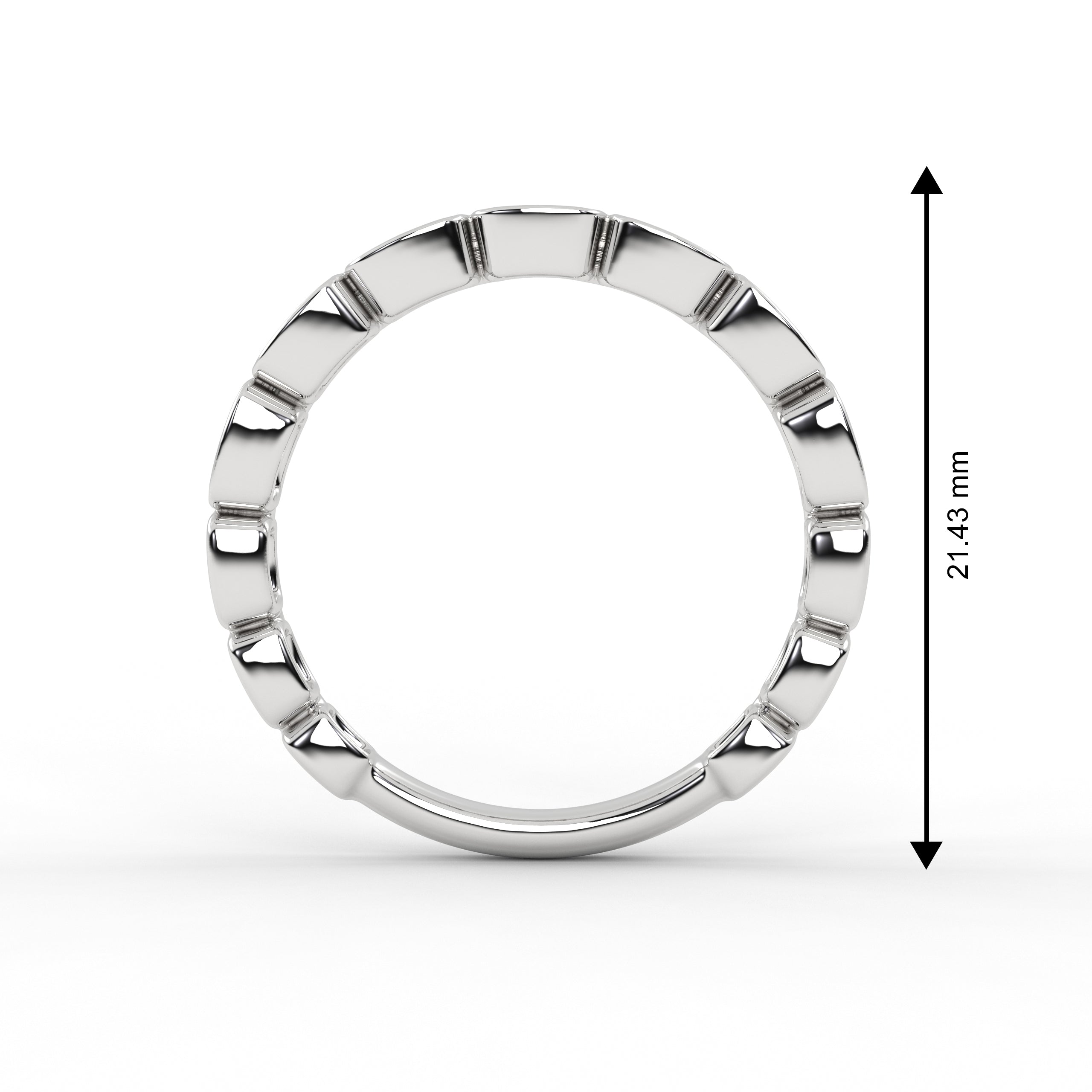 Round Cut Eternity Lab Grown Diamond 14K Gold Wedding Band