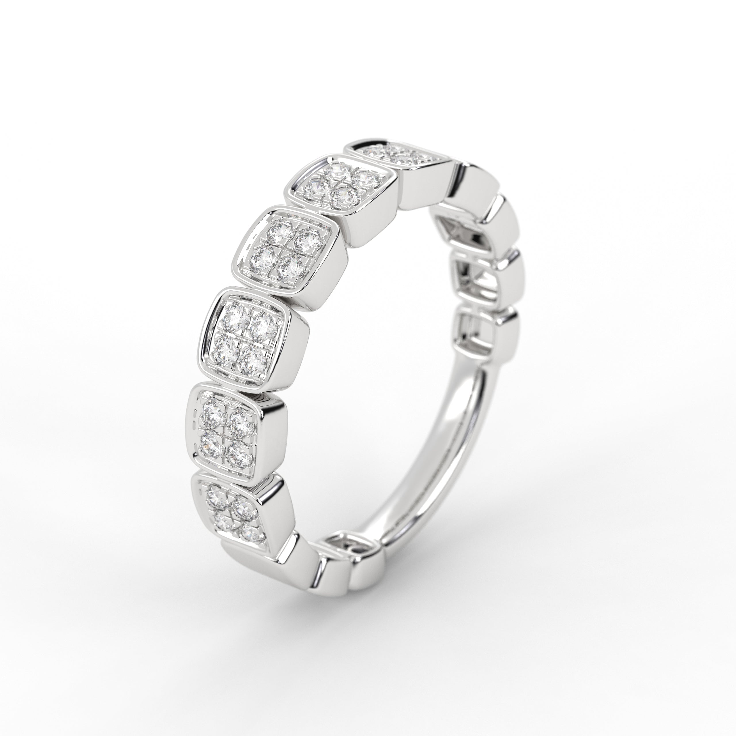 Round Cut Eternity Lab Grown Diamond 14K Gold Wedding Band