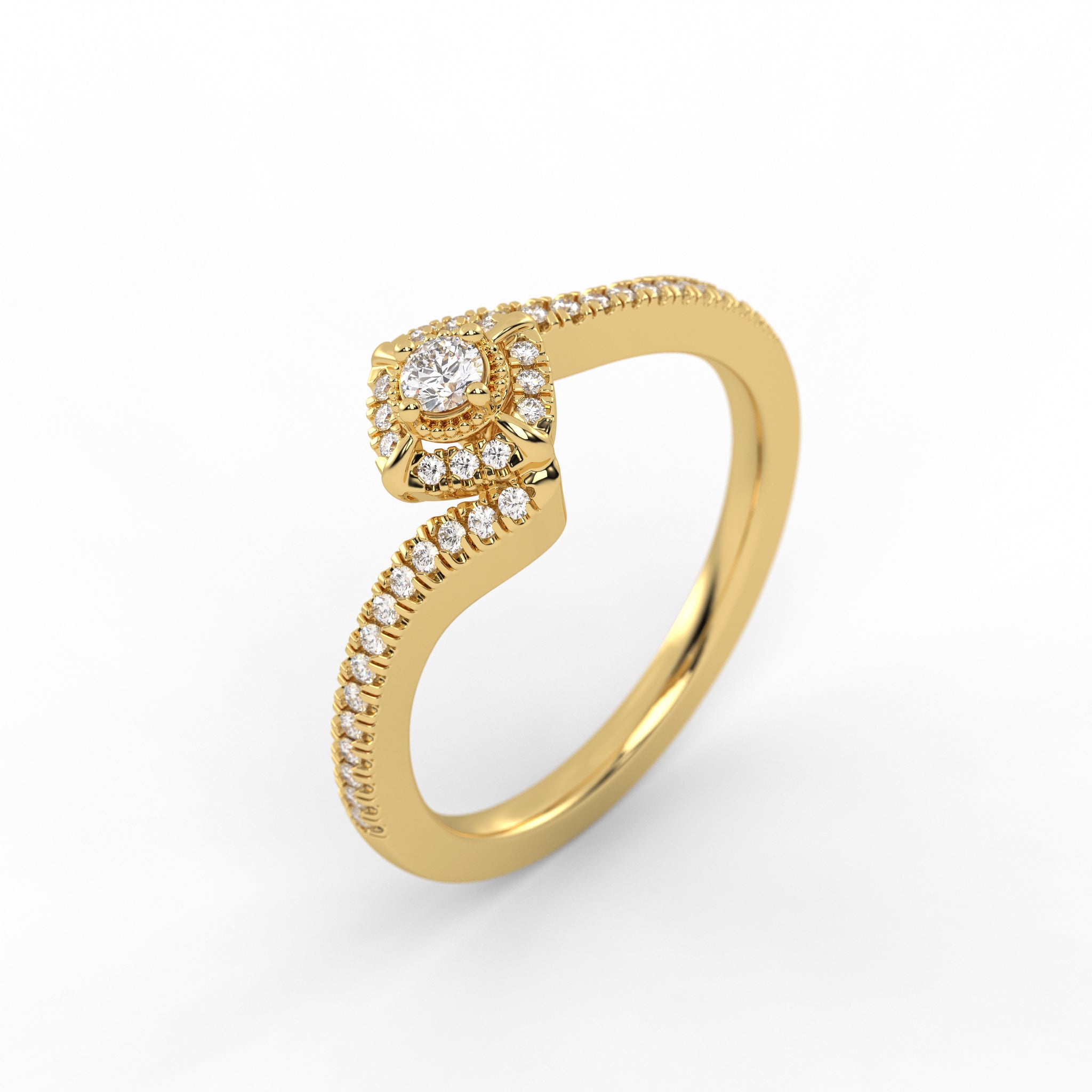 Lab Grown Round Brilliant Diamond Engagement Ring