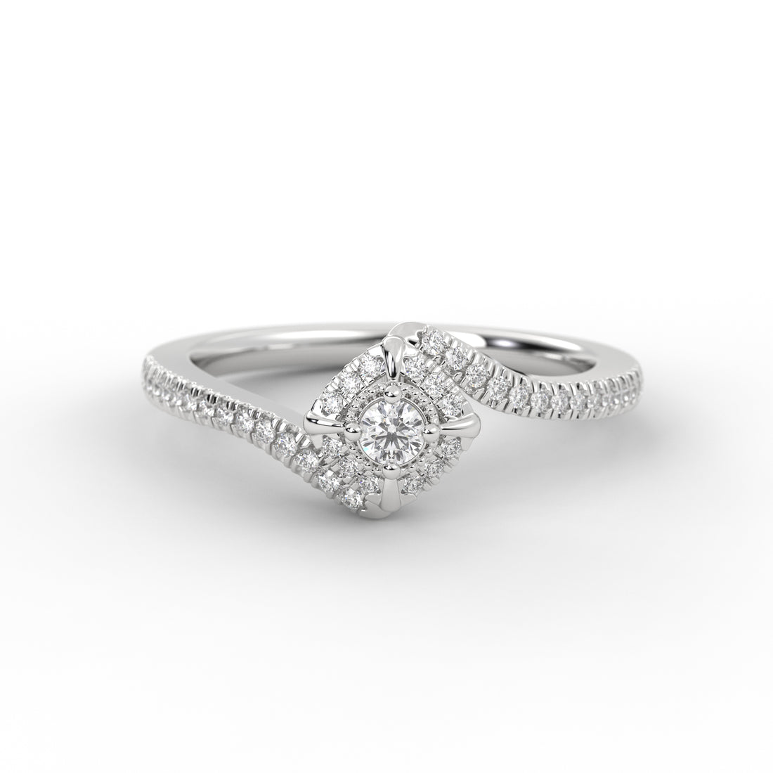 Lab Grown Round Brilliant Diamond Engagement Ring